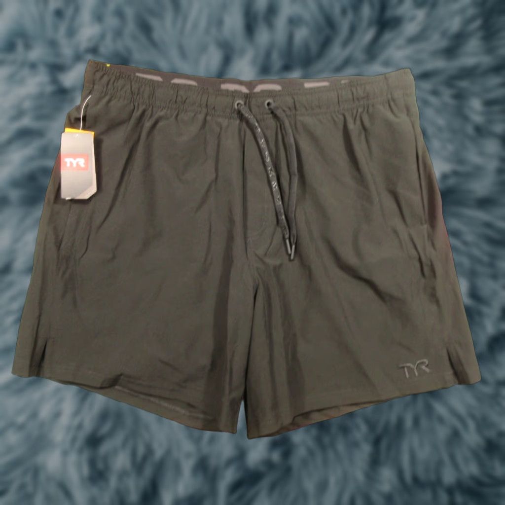 Vintage TYR Lined Swim Short Mens XXL Black Classic Drawstring Stretch Waist NEW 69.99 Size US 39 - 1 Thumbnail