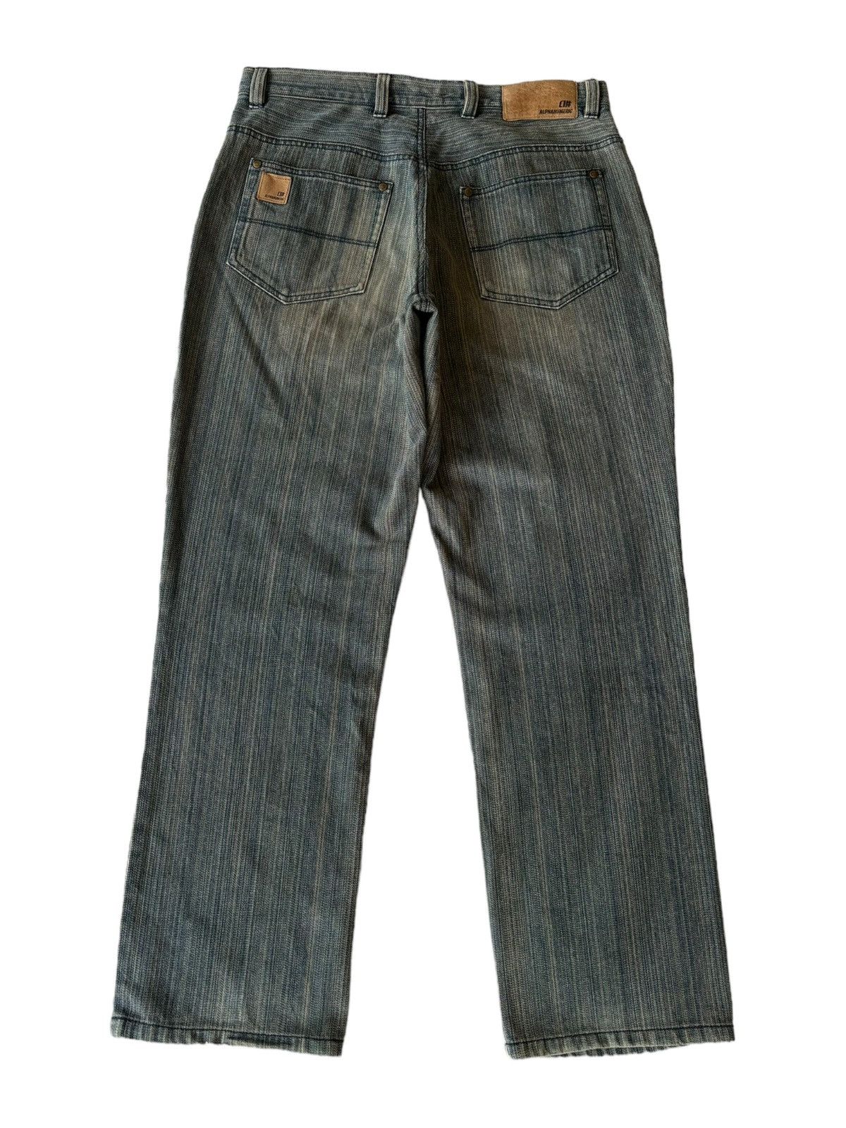 Alphanumeric Alphanumeric Pinstriped Wide Baggy Jeans Size US 34 / EU 50 - 3 Thumbnail