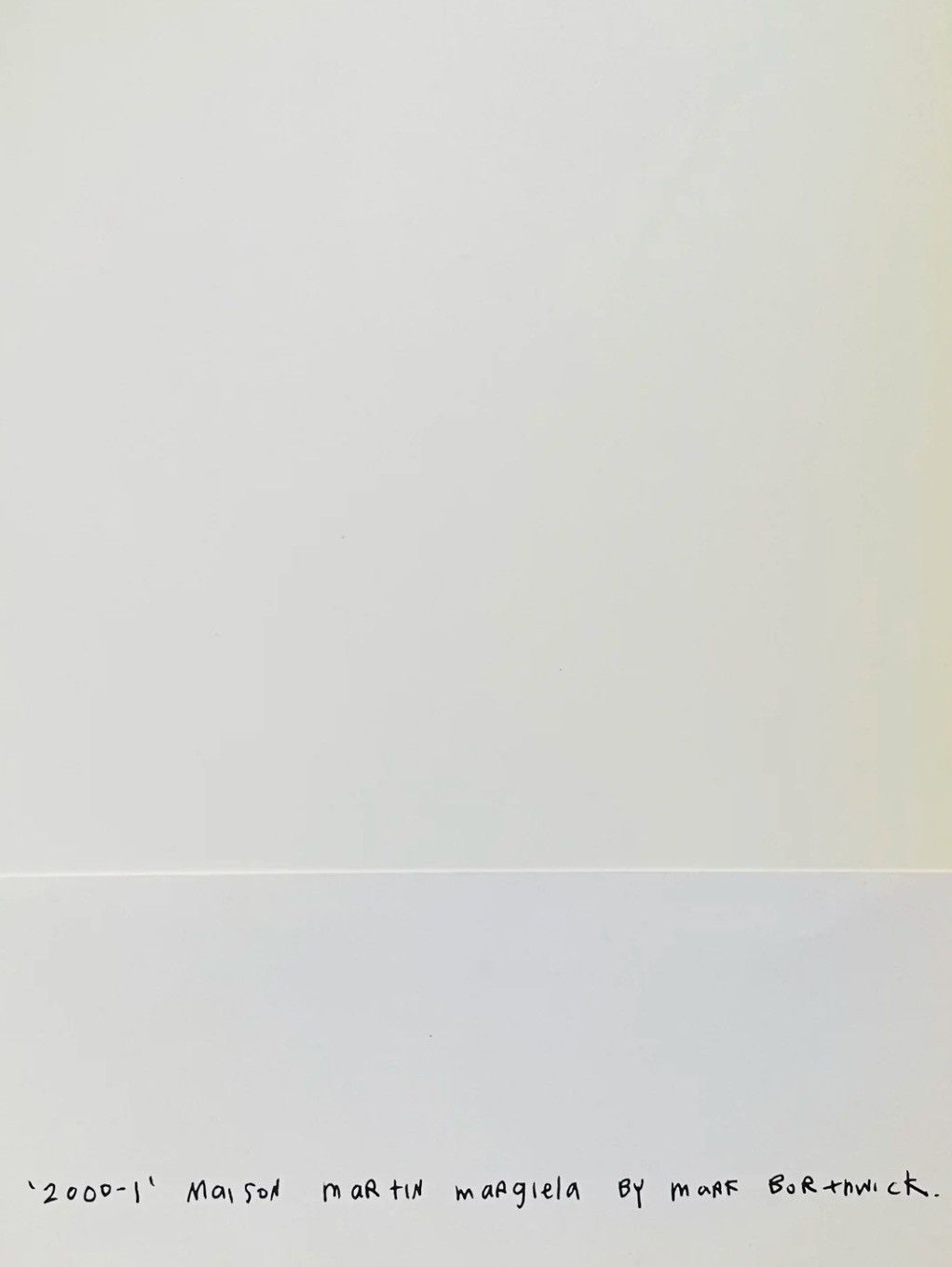edcat – 2000-1. Maison Martin Margiela