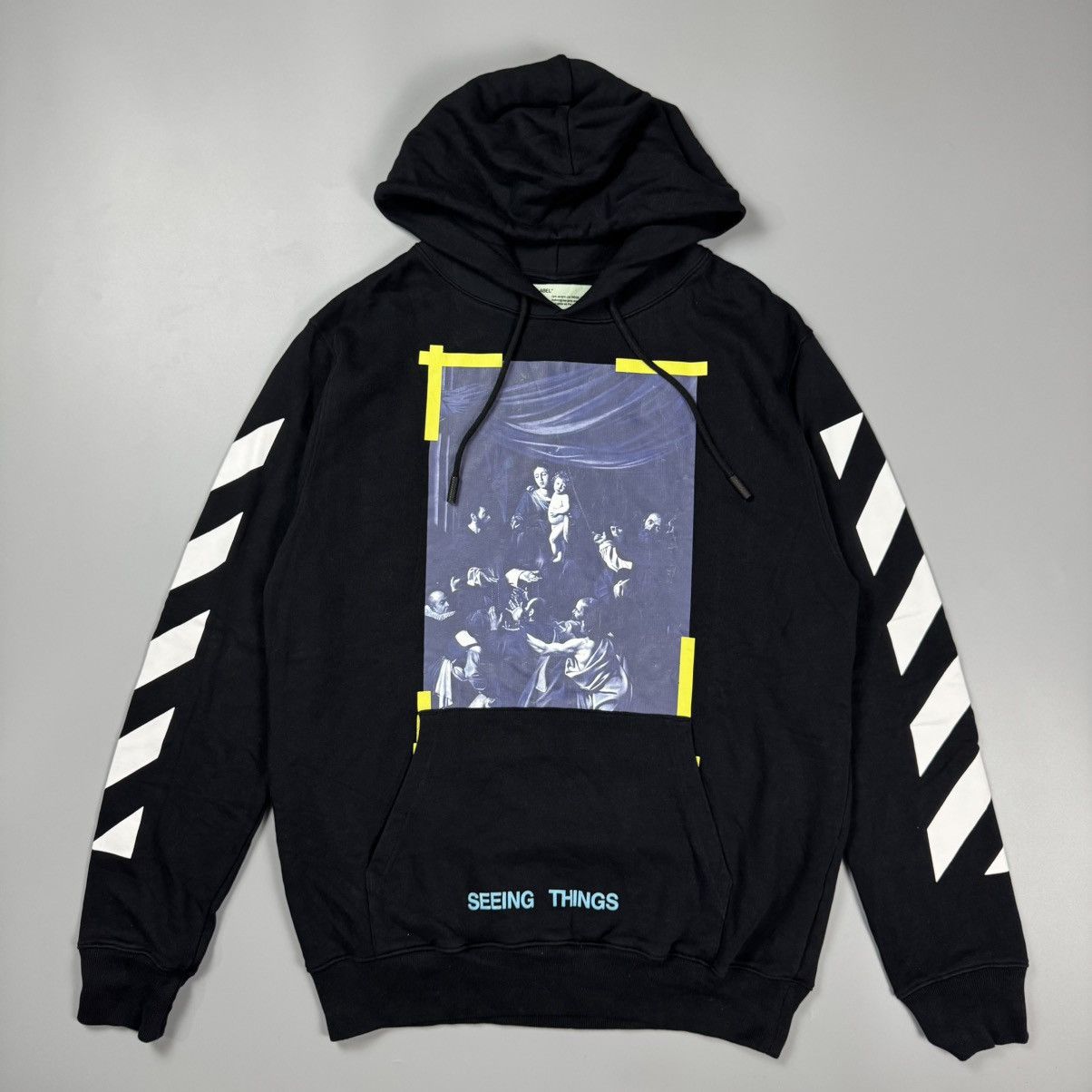 Off-White OFF-WHITE 17AW DIAGONAL CARAVAGGIO HOODIE Size US S / EU 44-46 / 1 - 1 Thumbnail