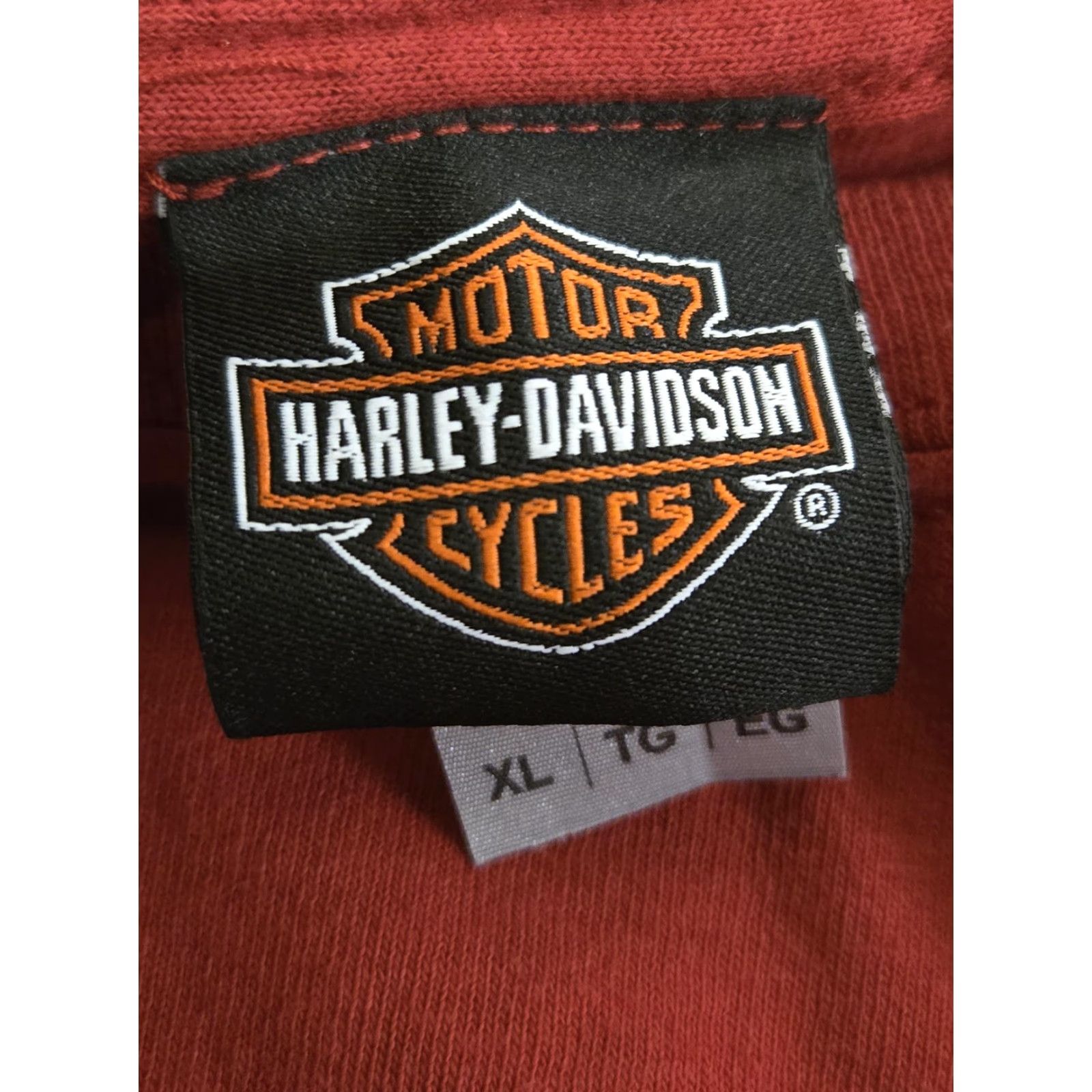 Harley Davidson Harley-Davidson Shirt Mens XL Red Long Sleeve Pikes Peak Colorado Springs Eagle Size US XL / EU 56 / 4 - 3 Thumbnail