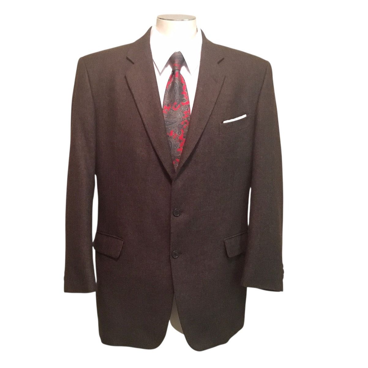 Other Calvin America Brown Herringbone Wool Sport Coat Size US M / EU 48-50 / 2 - 1 Thumbnail