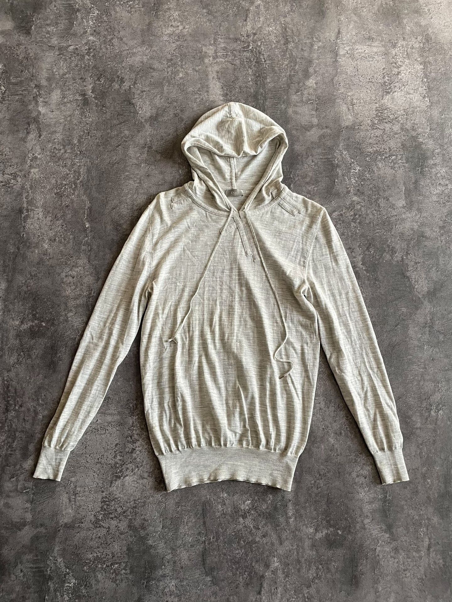 Dior beige hooded drawstring knit sweatshirt. Size US M / EU 48-50 / 2 - 1 Thumbnail