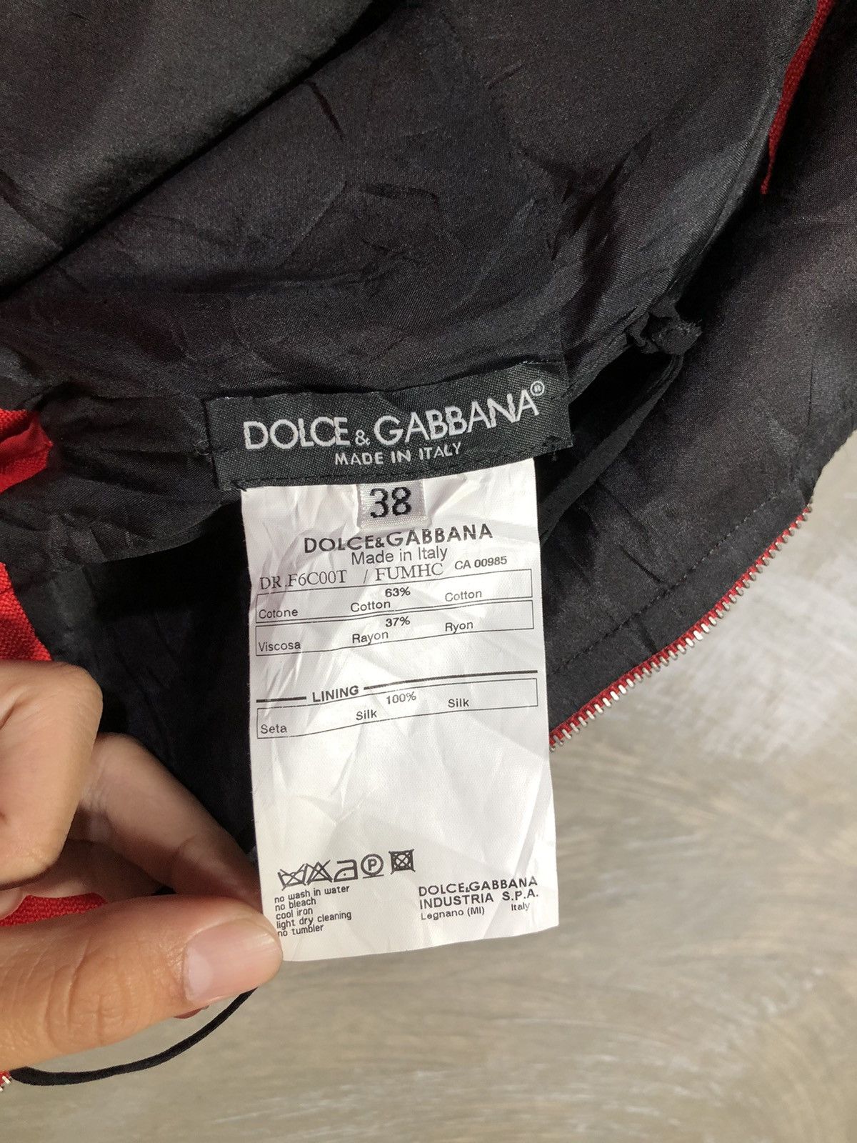 Designer × Dolce & Gabbana × Vintage Dolce & Gabbana Red Midi Dress Size XS / US 0-2 / IT 36-38 - 9 Thumbnail