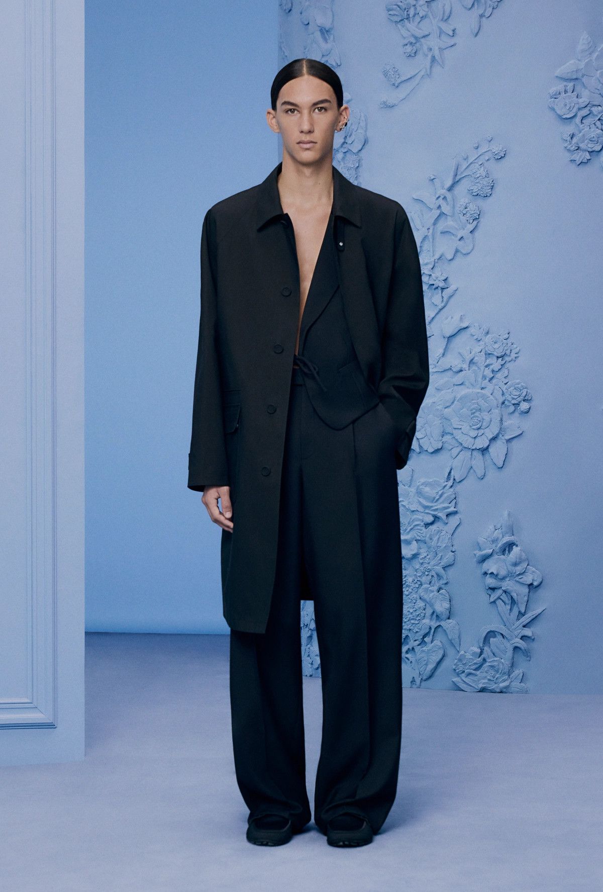 Dior o1bcso1str0226 Tailored Wide-Leg Pants in Black Size US 32 / EU 48 - 7 Thumbnail