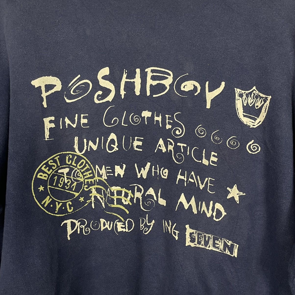 Japanese Brand Poshboy Crewneck Sweatshirt Size US M / EU 48-50 / 2 - 10 Thumbnail