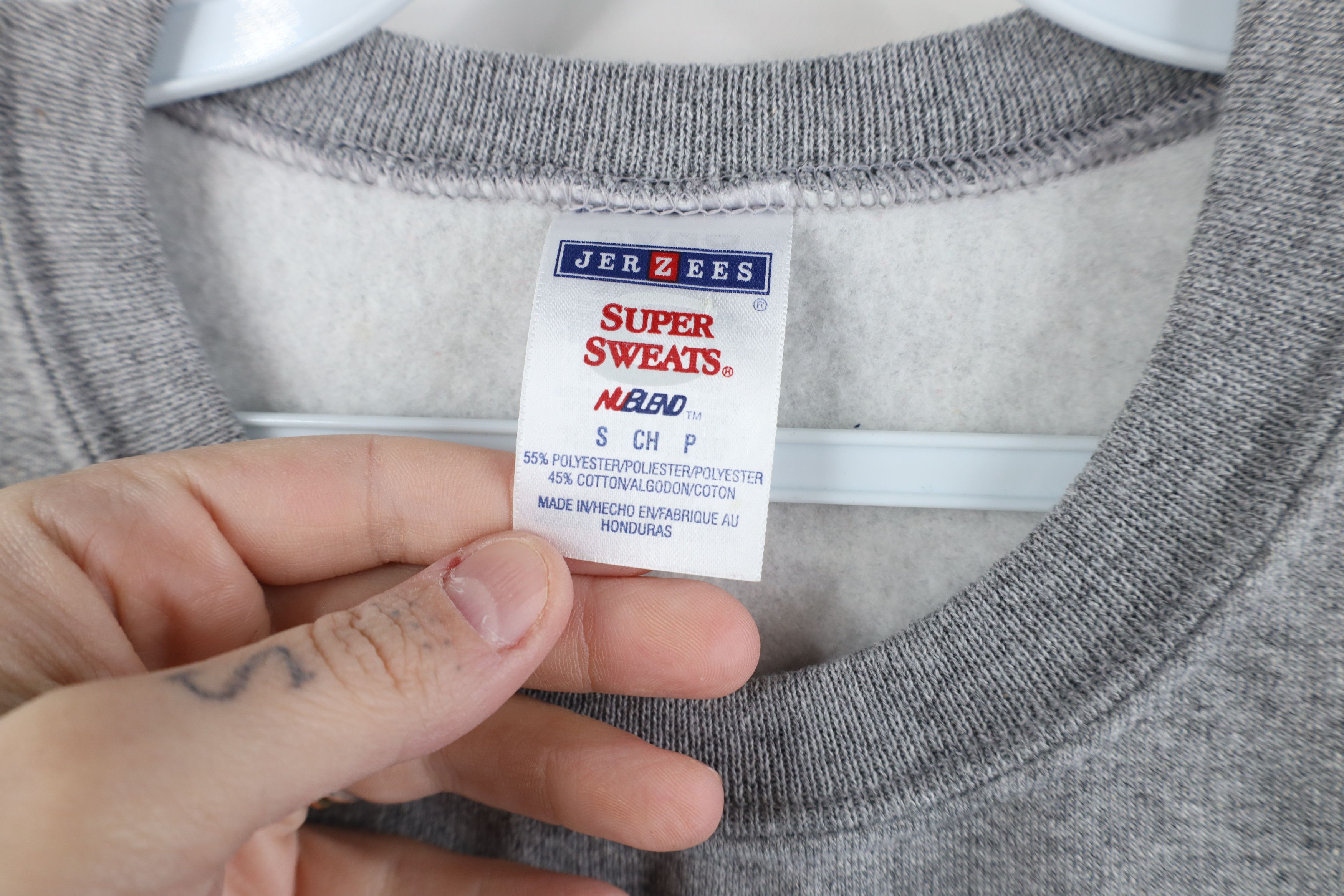 Vintage Vintage 90s Streetwear Crewneck Sweatshirt Heather Gray Size US S / EU 44-46 / 1 - 4 Thumbnail