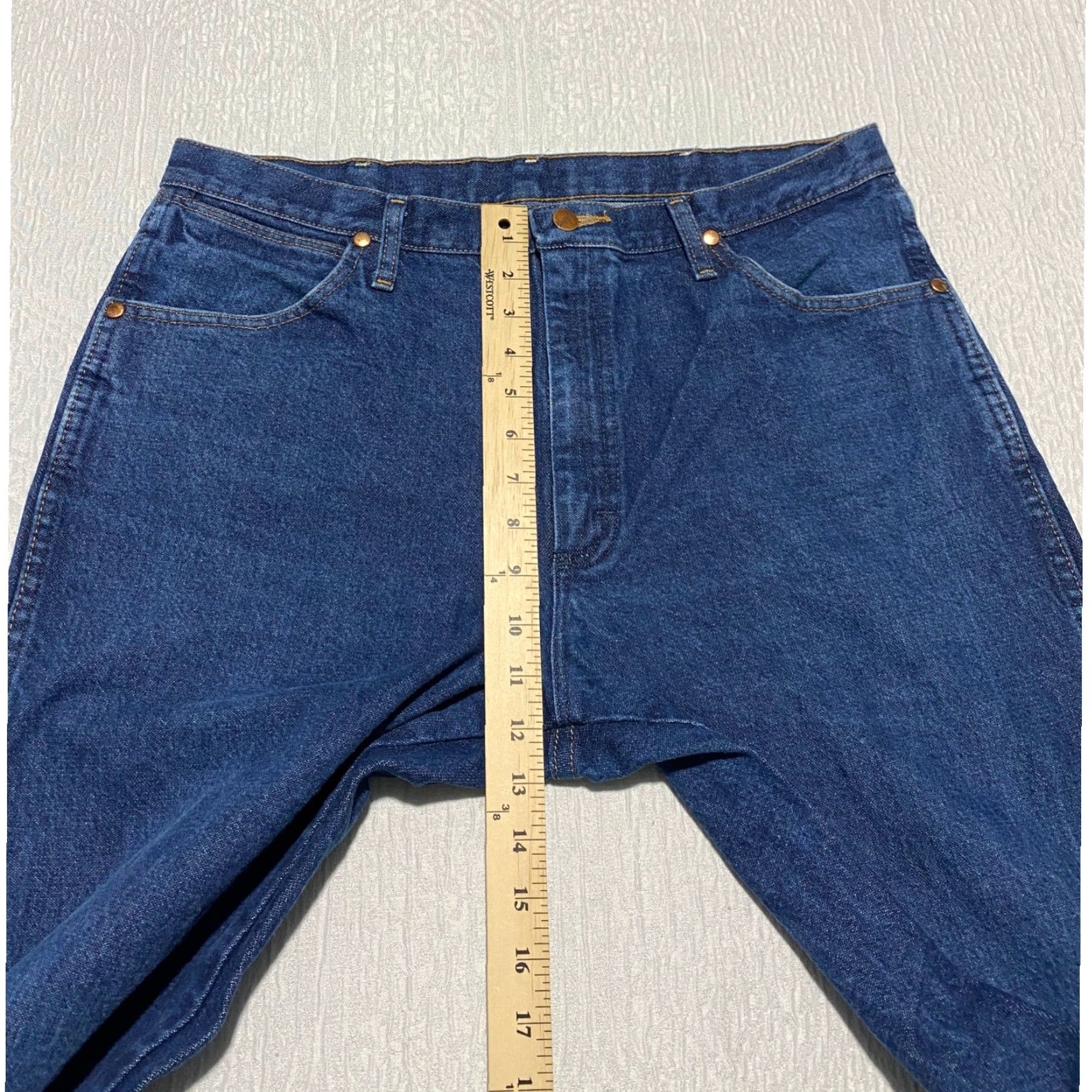 Wrangler VINTAGE Wrangler Jeans Men's 36×30 Blue Cowboy Western 1013MWZPW Denim Straight 5-Pocket Mens Size US 36 / EU 52 - 6 Thumbnail