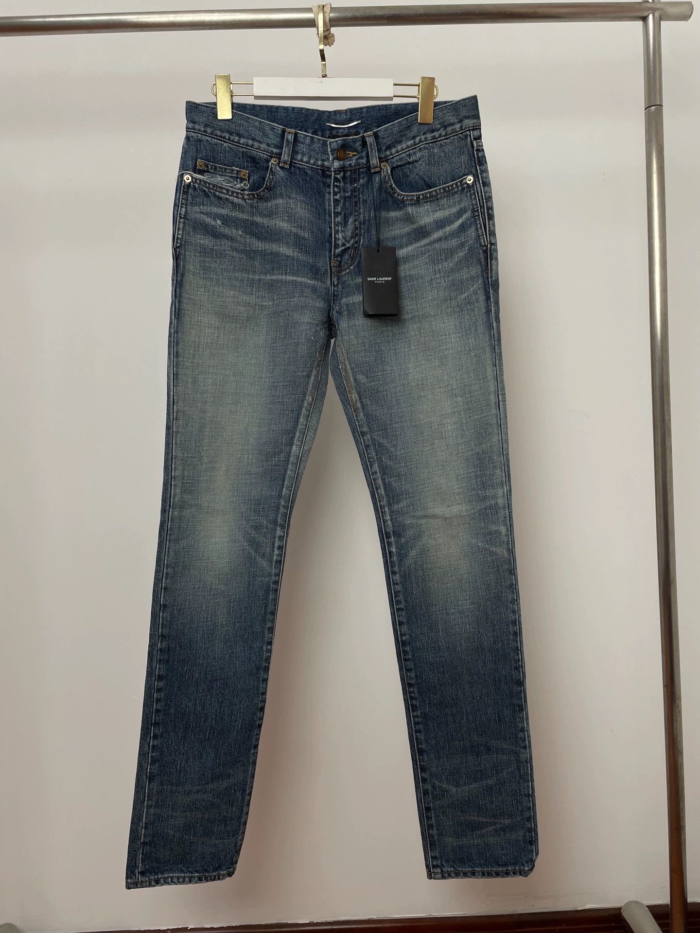 Saint Laurent Paris Saint Laurent D02 Straight Jeans 31 (New with Tags) Size US 31 - 1 Thumbnail
