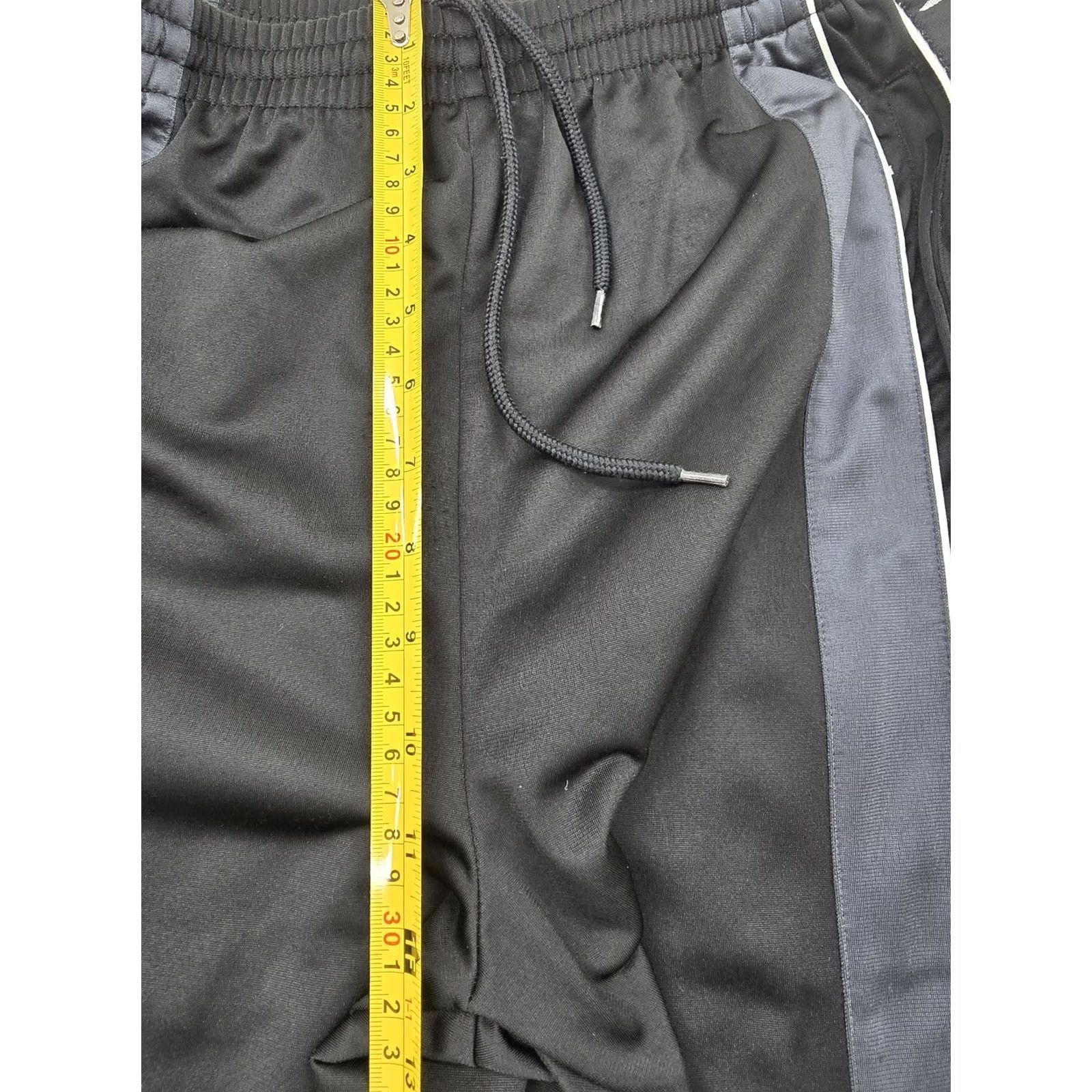Kappa Kappa Men's Black Track Pants Size L Drawstring Stripe Polyester Size US 33 - 6 Thumbnail