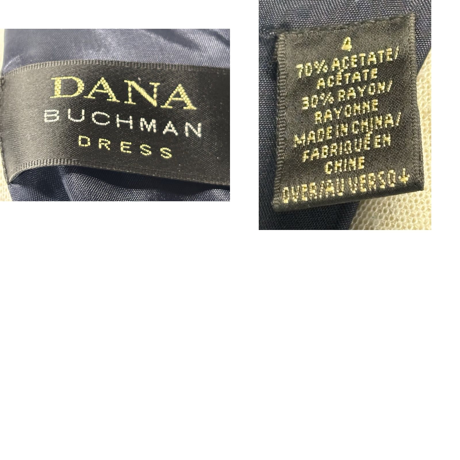 Vintage Dana Buchman Dress Maxi Women’s Dark Navy Floral Jacquard Fitted Asian Sz 4 Long V-Neck Party Cocktail Wedding Size S / US 4 / IT 40 - 8 Thumbnail