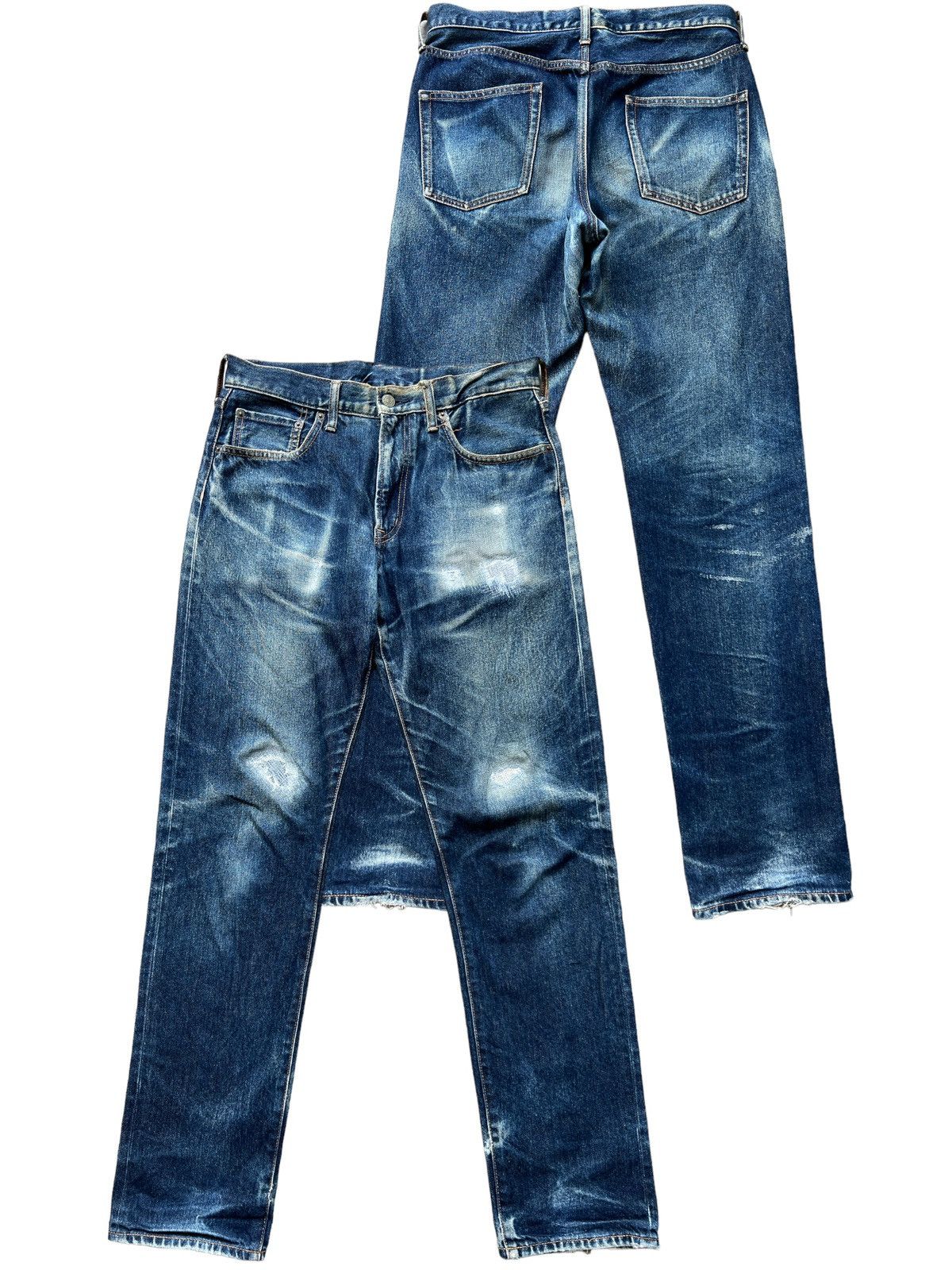 Uniqlo Vintage Japanese Uniqlo Distressed Denim Jeans 32x32 Size US 32 / EU 48 - 1 Thumbnail