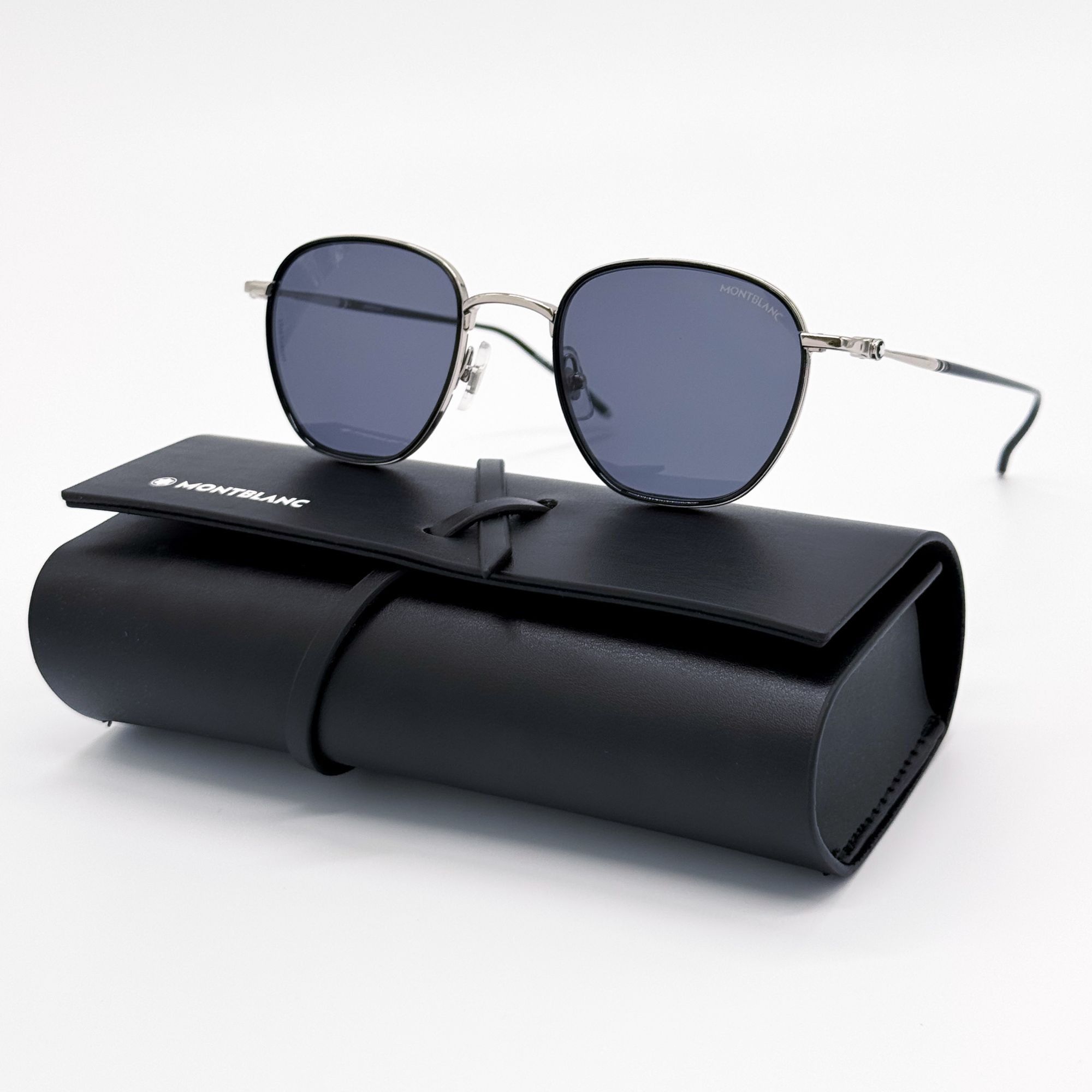 Montblanc NEW MONTBLANC SUNGLASSES MEN BLACK/GRAY MB0160S 001 EYEWEAR Size ONE SIZE - 1 Thumbnail