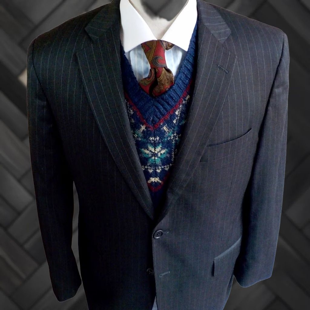 Brooks Brothers Brooks Brothers Madison Pinstriped Suit Gray Shirt? Size 40R - 1 Thumbnail