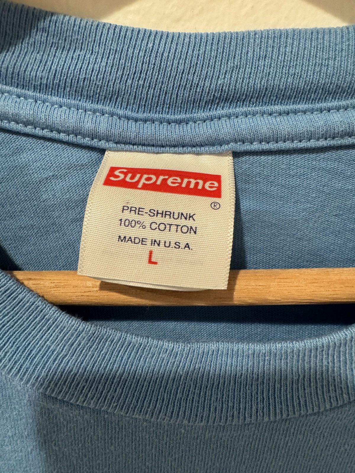 Supreme Supreme Paris Tee Bright Blue Size US L / EU 52-54 / 3 - 3 Thumbnail