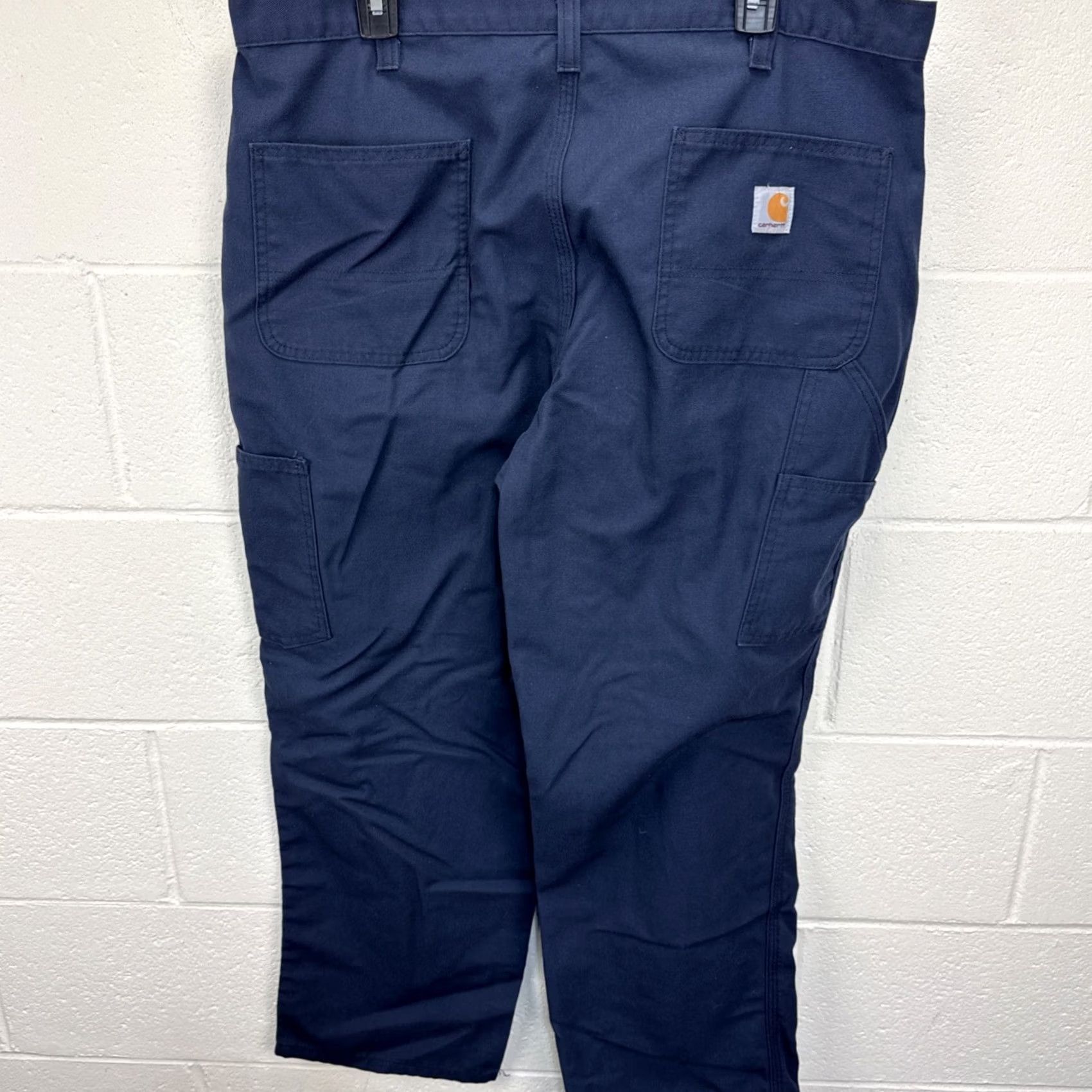 Carhartt Carhartt Canvas Utility Pants Men’s 38x28 Blue Dungaree Fit Chino 383-20 Size US 38 / EU 54 - 7 Thumbnail