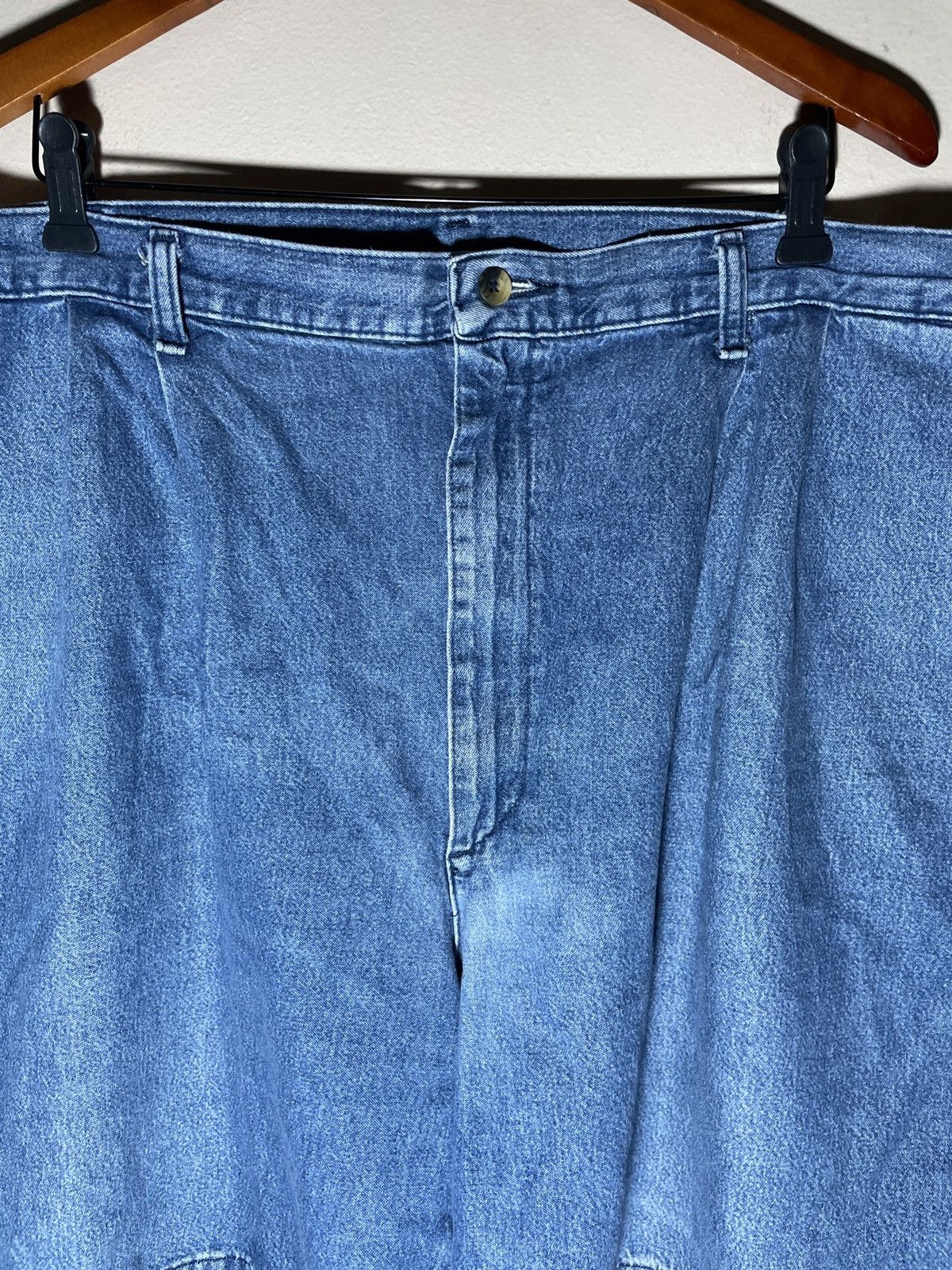 Designer × Vintage Wrangler Timber Creek Blue Jean Denim Shorts Jorts elastic 🔥 Size US 42 / EU 58 - 2 Thumbnail