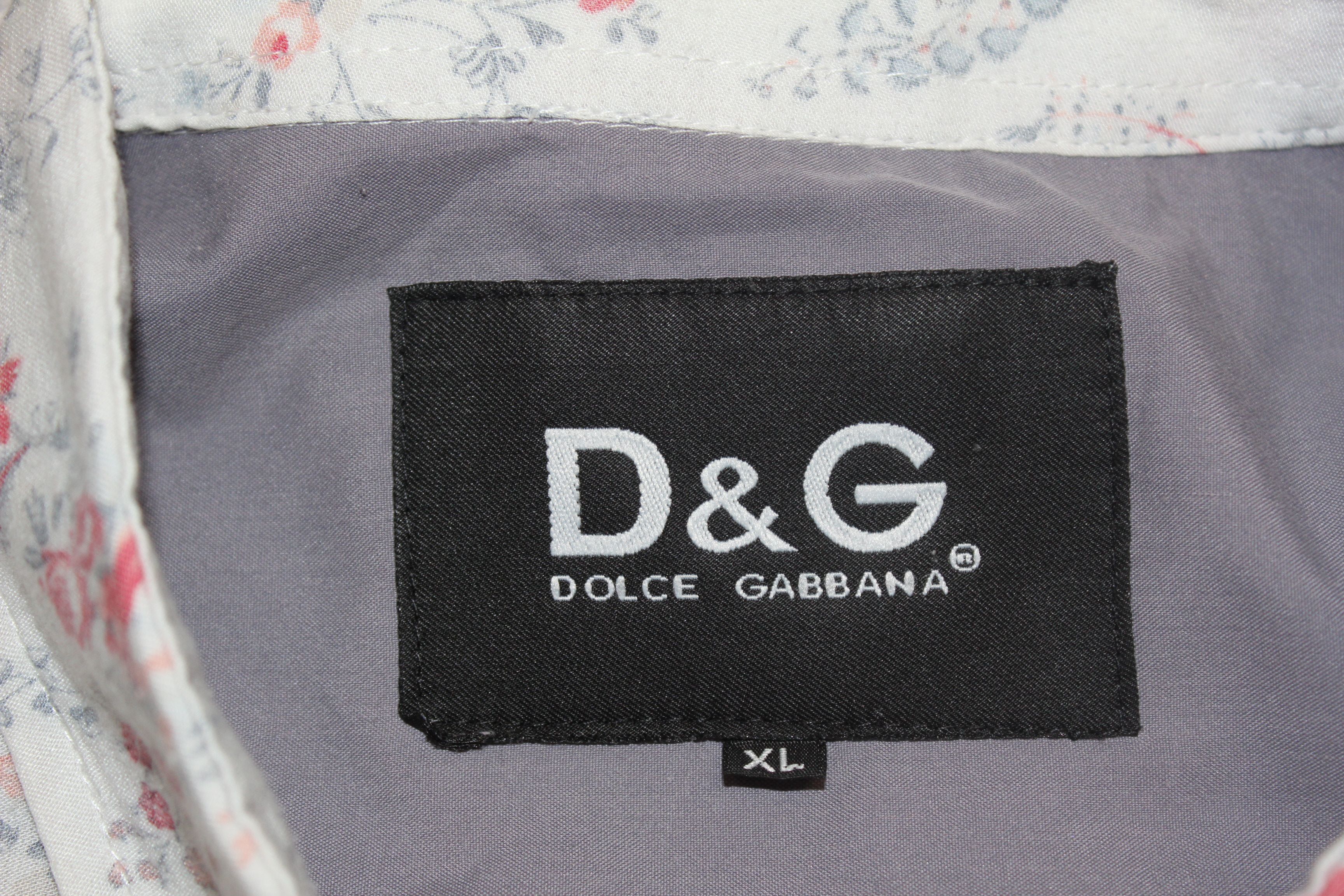 Dolce & Gabbana Men's Dolce & Gabbana Long Sleeve Floral Shirt Top Size M/L Size US M / EU 48-50 / 2 - 5 Thumbnail