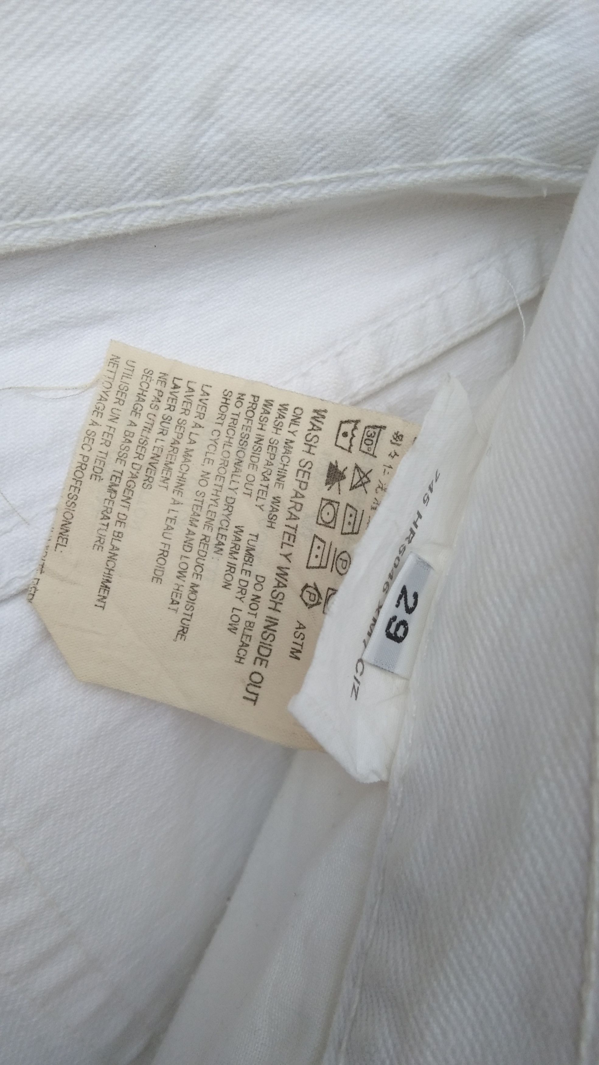 Helmut Lang Helmut lang disstressed white straight denim Size US 29 - 8 Thumbnail