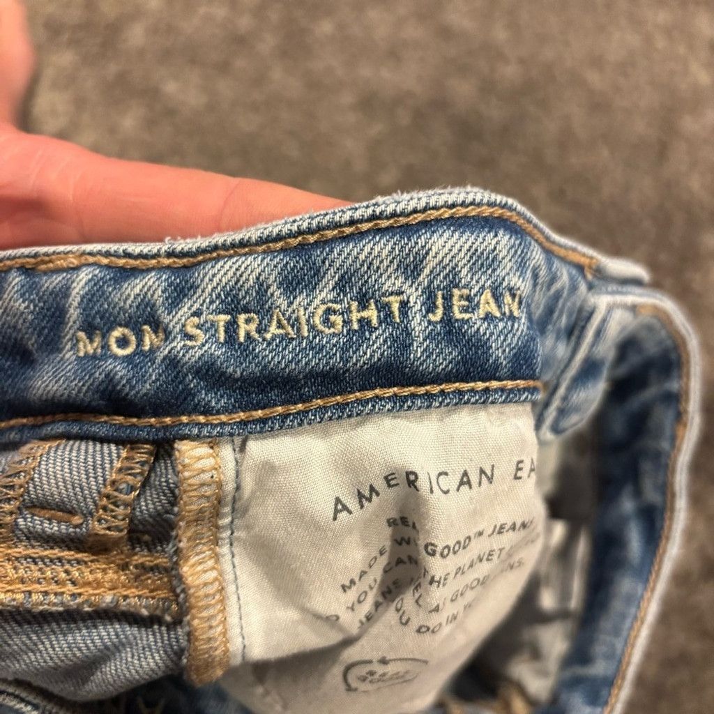 American Eagle Outfitters Women's American Eagle Mom Straight Jeans Size 25" / US 0 / IT 36 - 7 Thumbnail