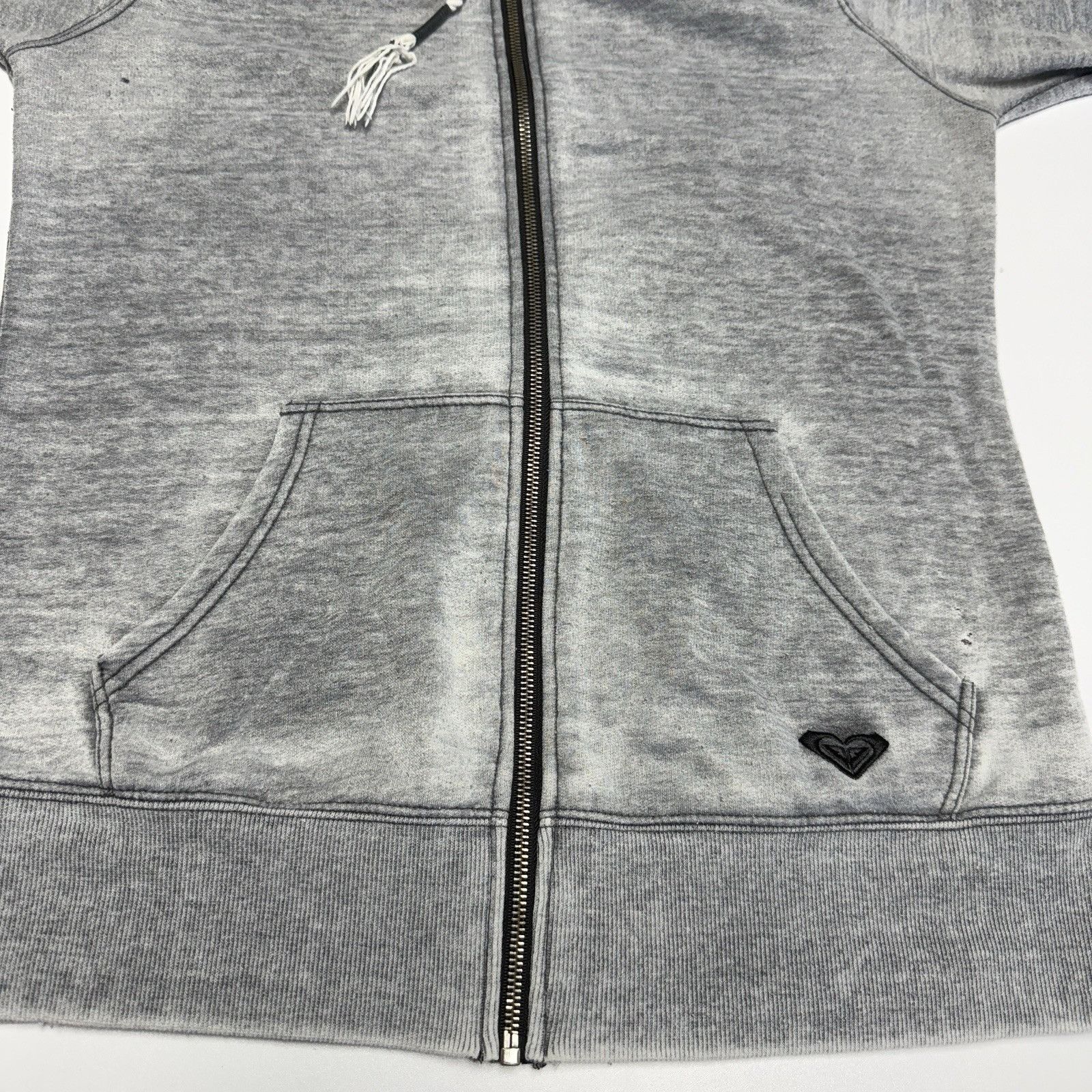 Vintage Roxy Hoodie Sweatshirt Thin Full Zip Gray Womens Large Size L / US 10 / IT 46 - 5 Thumbnail