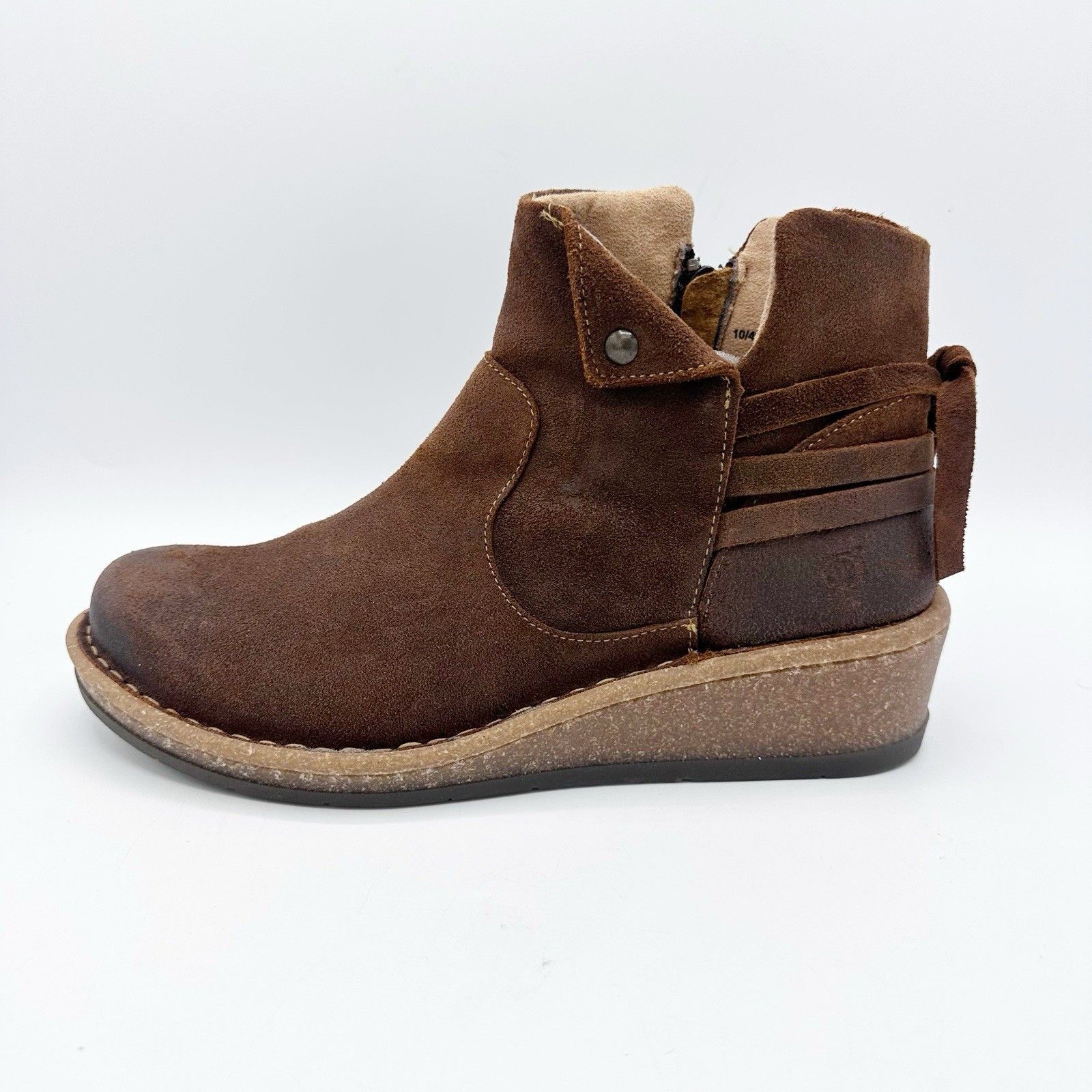 Born Born Vaughn Boots Women's Sz 10 Brown Leather Ankle Booties Size US 10 / IT 40 - 1 Thumbnail
