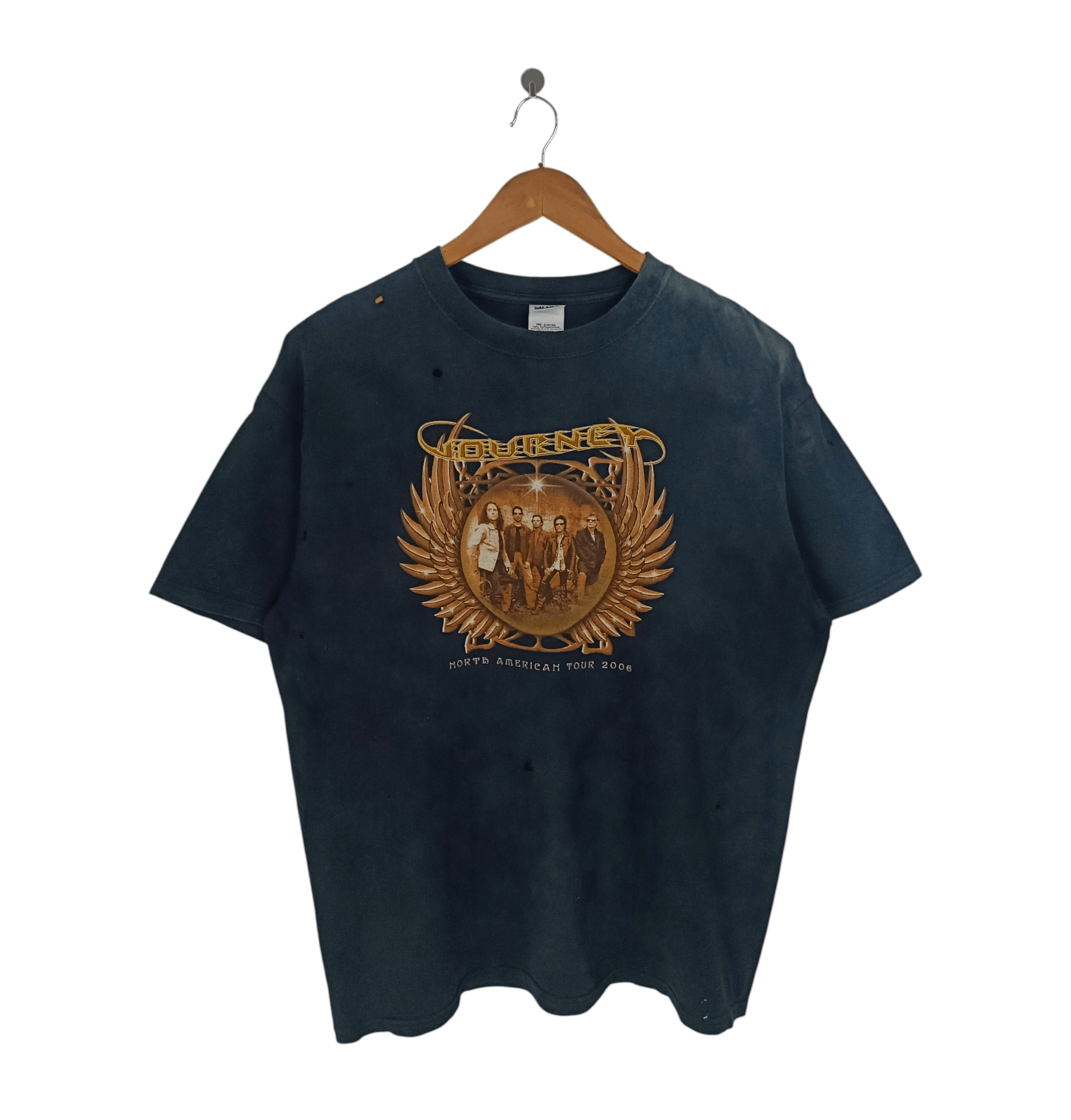 Band Tees THRASHED FADED VINTAGE 2006 JOURNEY TOUR bon jovi acdc Size US XL / EU 56 / 4 - 1 Thumbnail