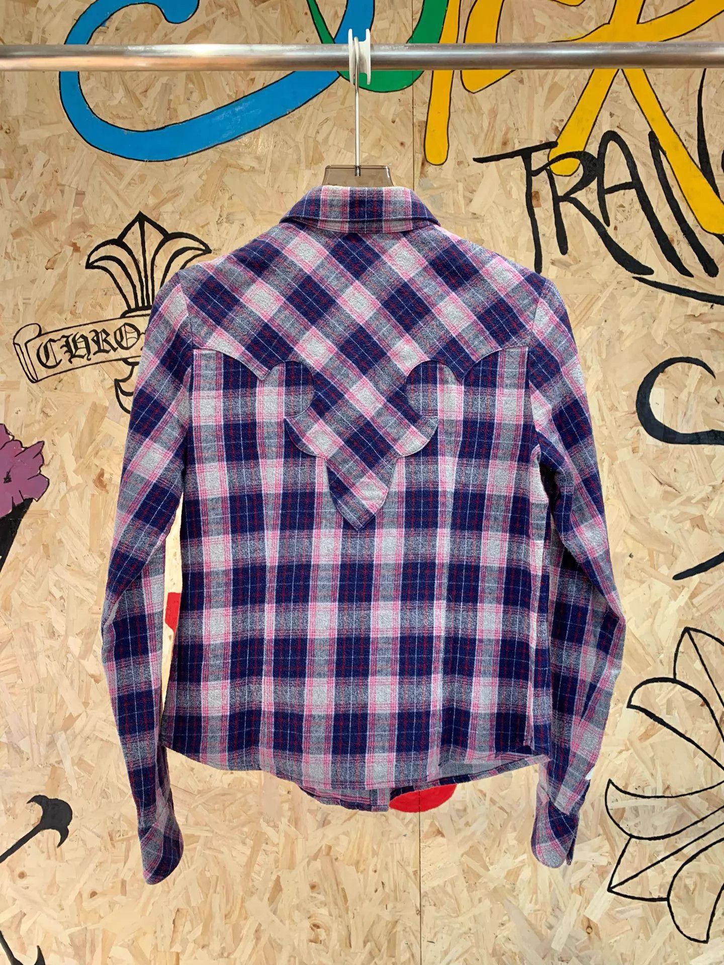 Chrome Hearts Chrome Hearts Purple Plaid Leather Cuff M Jacket Size M / US 6-8 / IT 42-44 - 7 Thumbnail