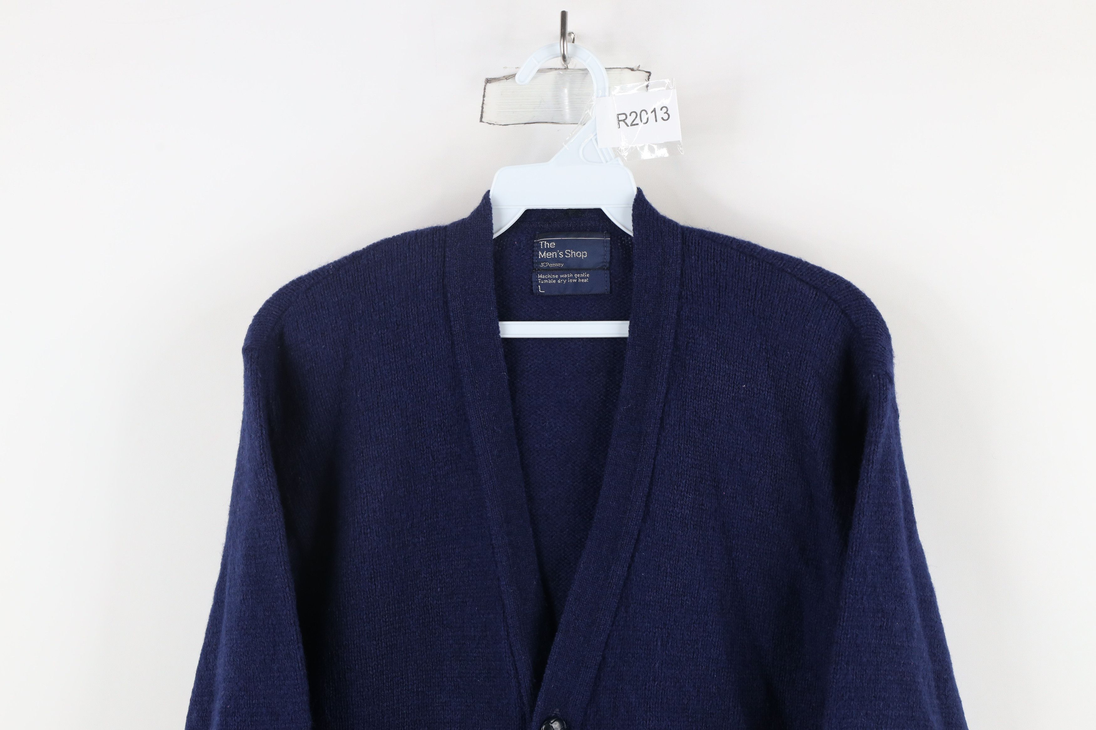 Vintage Vintage 60s 70s Streetwear Cardigan Sweater Navy Blue USA Size US L / EU 52-54 / 3 - 2 Thumbnail