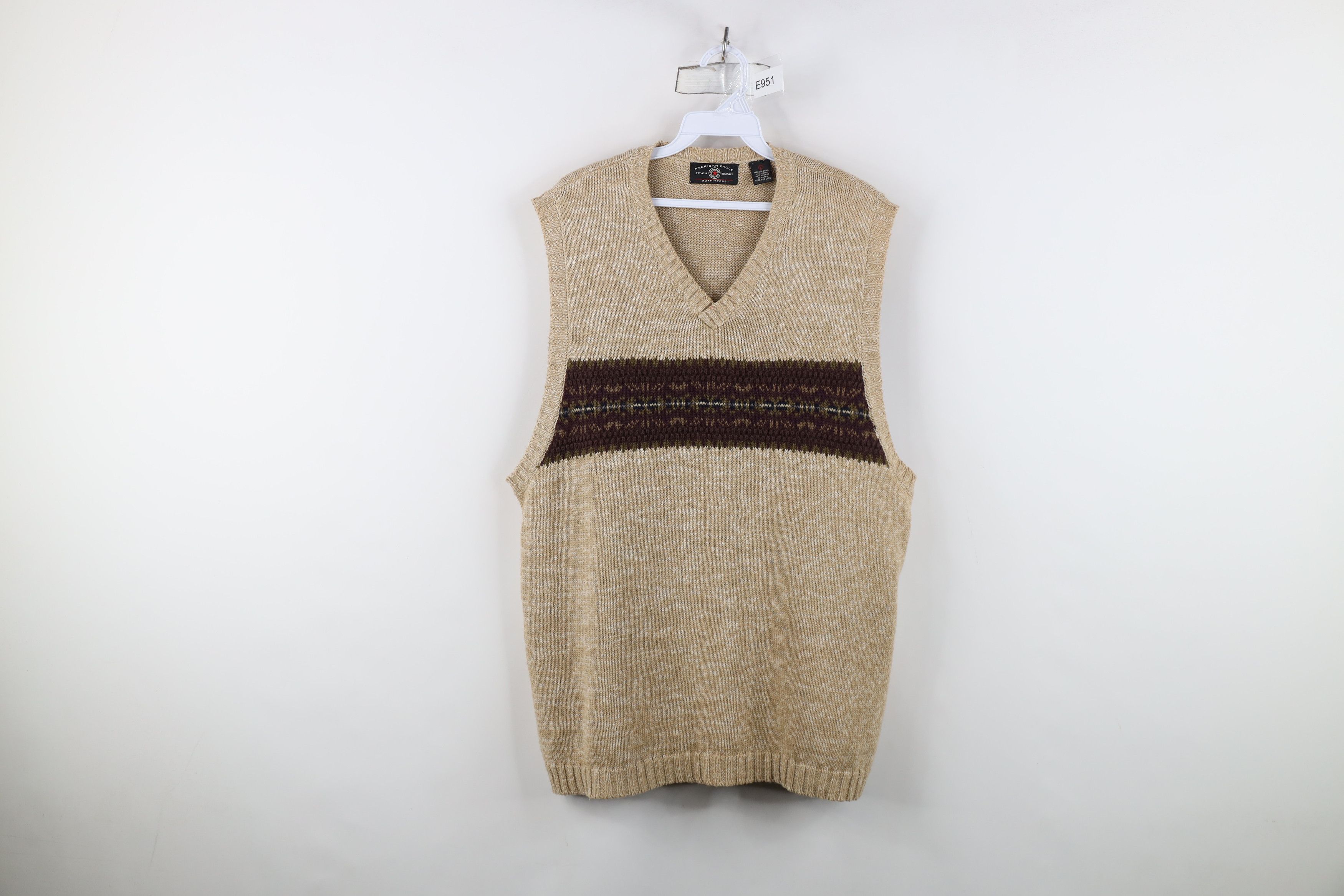 American Eagle Outfitters Vintage 90s American Eagle Outfitters Knit Sweater Vest Size US L / EU 52-54 / 3 - 1 Thumbnail
