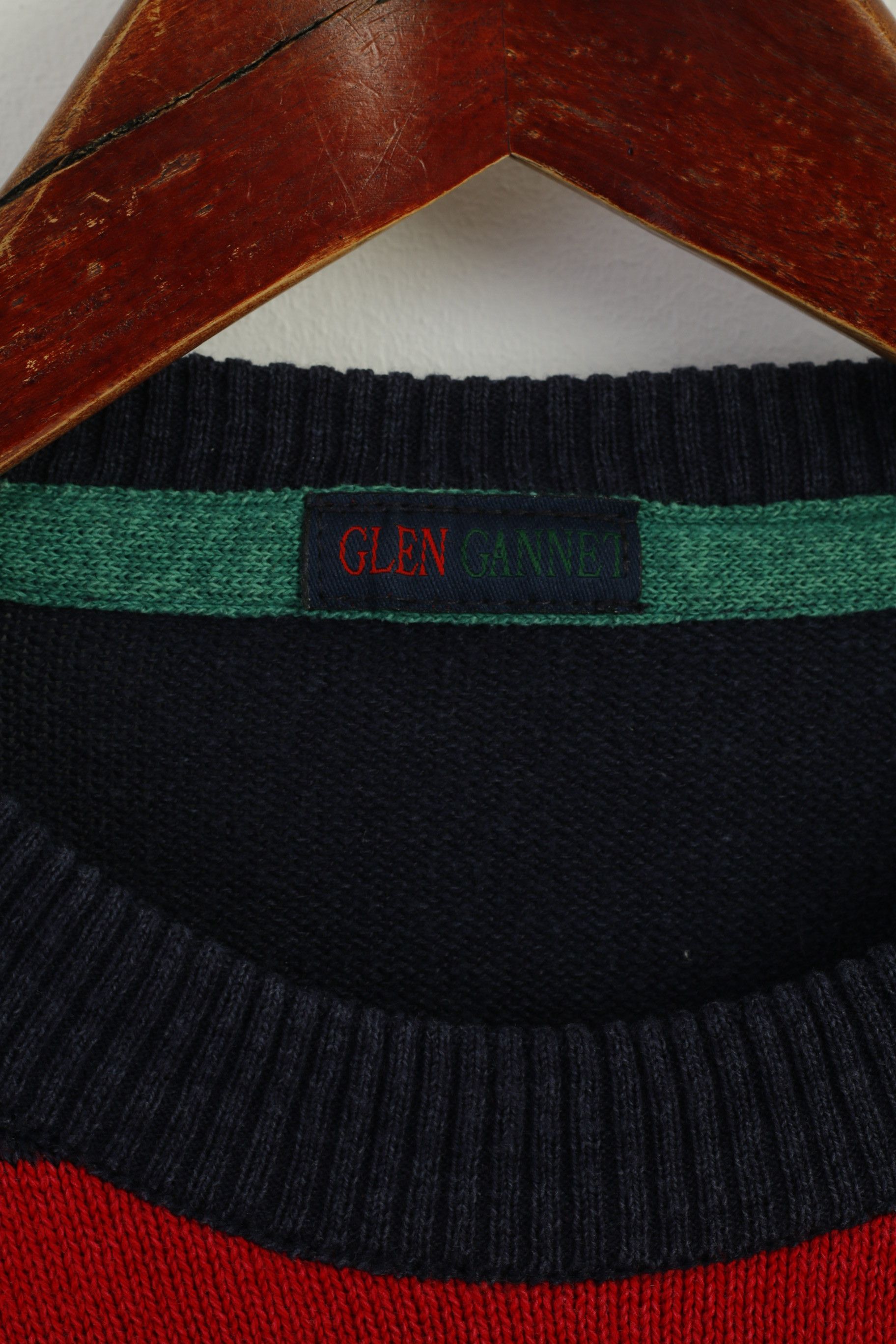 Vintage Glen Gannet Men M Jumper Navy Cotton 8903 Size US M / EU 48-50 / 2 - 5 Thumbnail