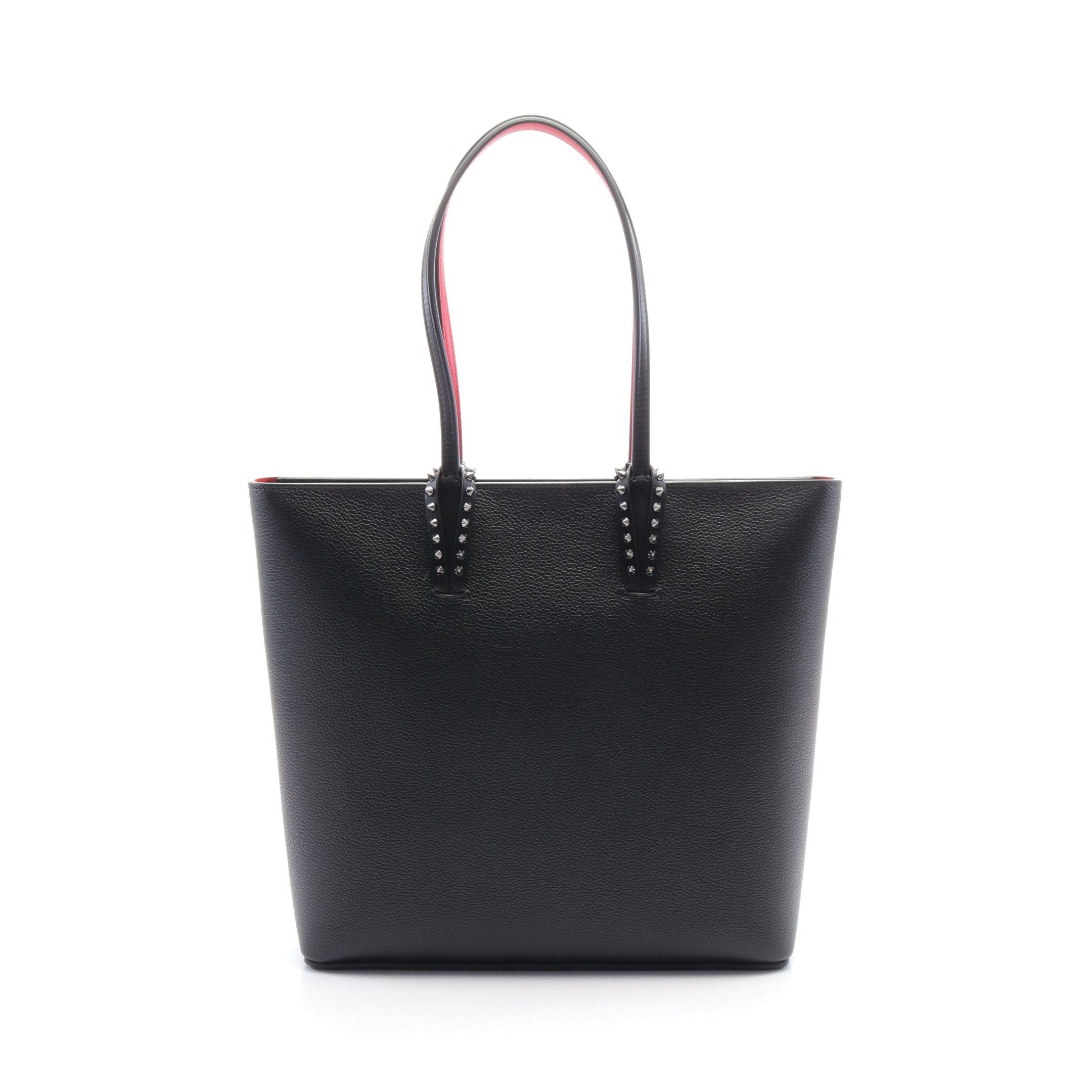 Christian Louboutin Christian Louboutin Cabata Shoulder Bag Tote Leather Black Spike Studs Size ONE SIZE - 1 Thumbnail