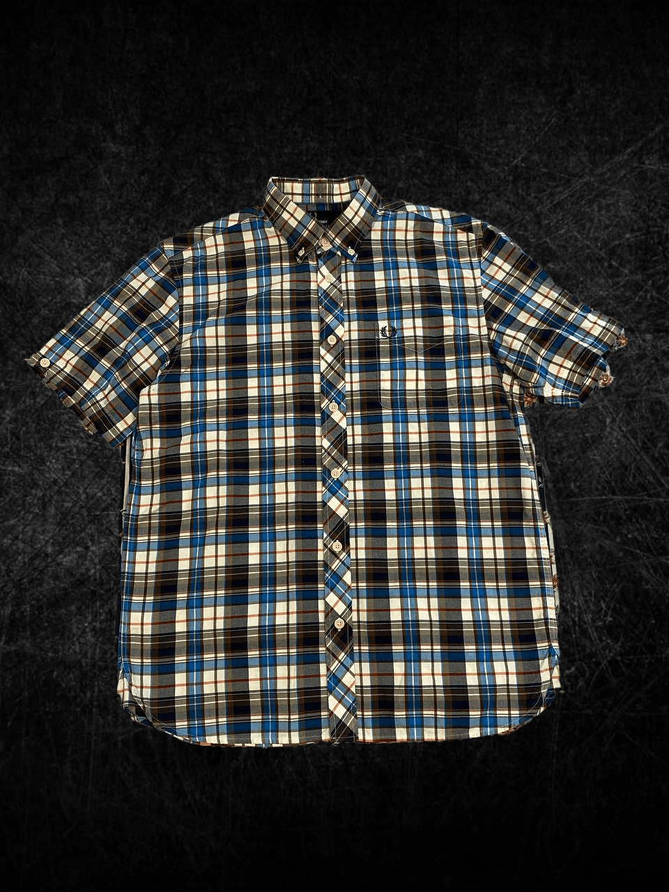 Fred Perry Vintage 00s FRED PERRY Plaid Sleeve Button UP Size US M / EU 48-50 / 2 - 1 Thumbnail