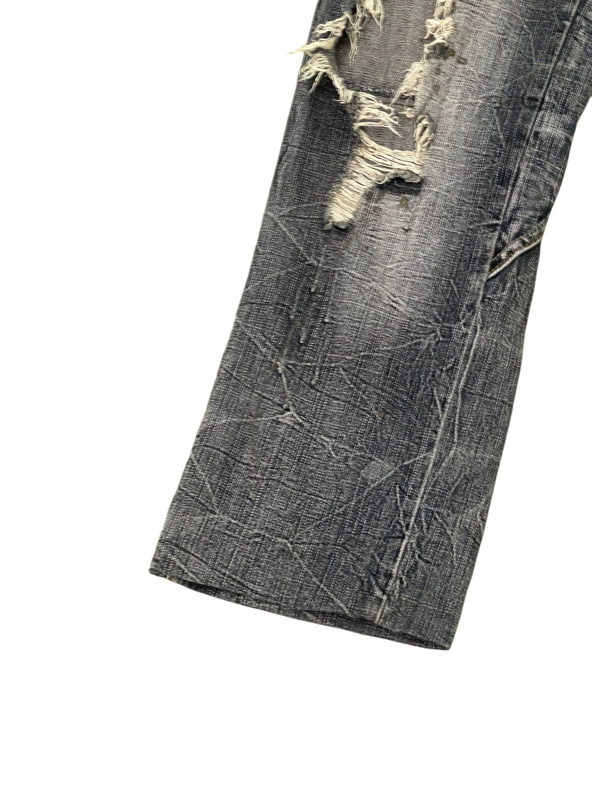 Japanese Brand Painted Jeans Solberry Faded Distress Regular 8🟦3 Size US 33 - 5 Thumbnail