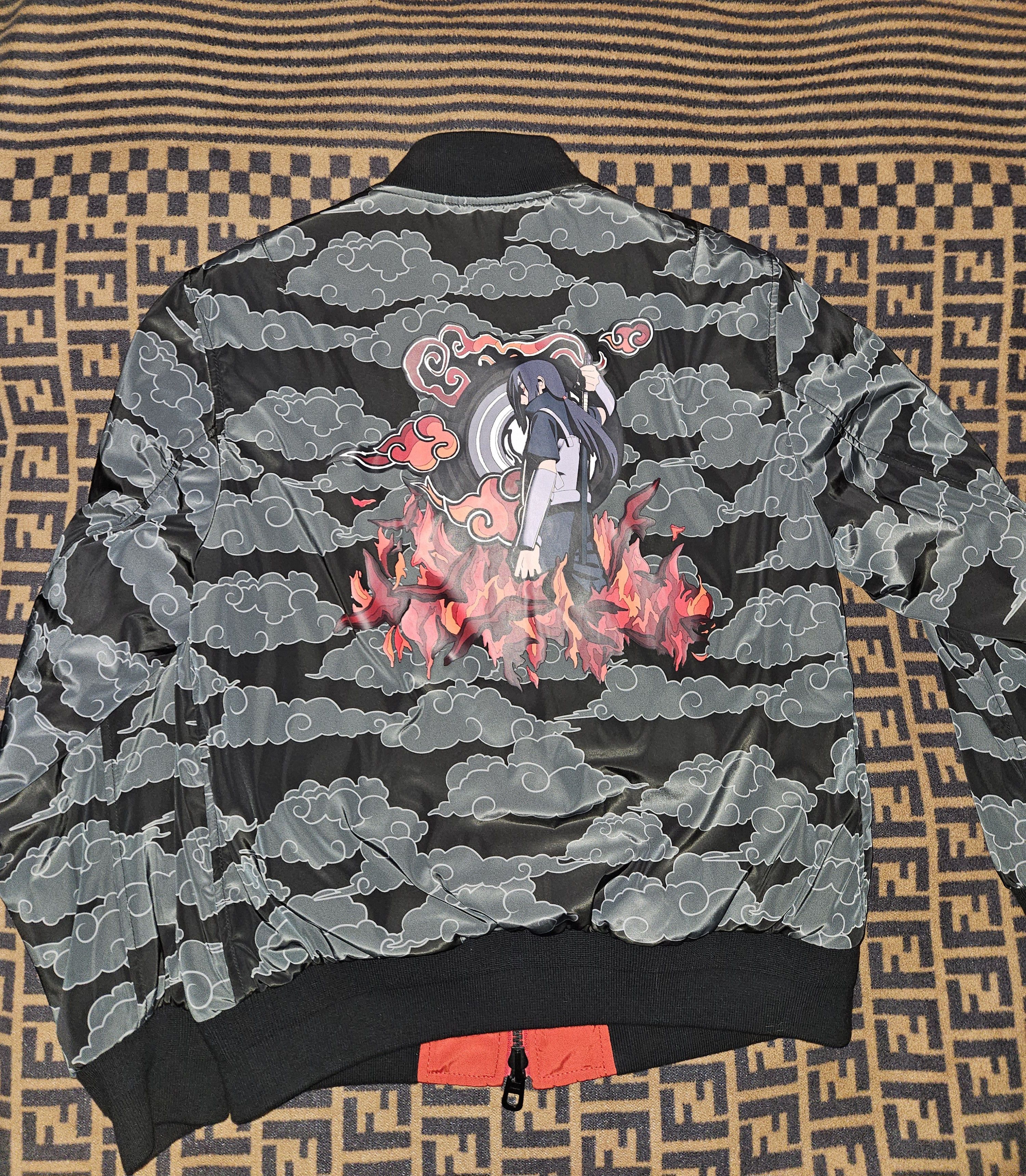 image of Coach X Naruto Ma-1 Reversible in Cloud Black/Red, Men's (Size XL)