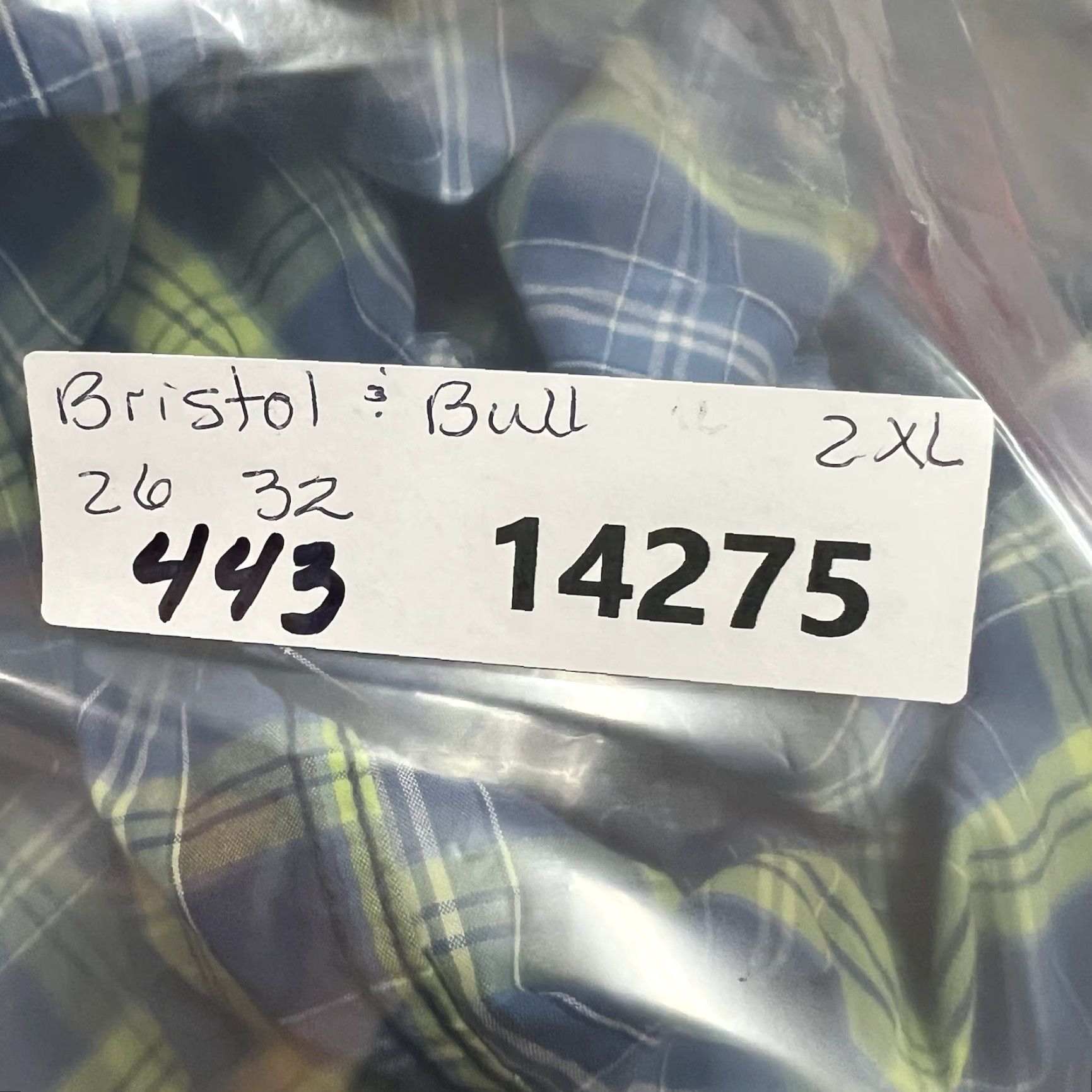 Vintage VINTAGE Bristol & Bull Plaid Button-Up Shirt Mens 2XL Blue Long Sleeve Size US XXL / EU 58 / 5 - 8 Thumbnail