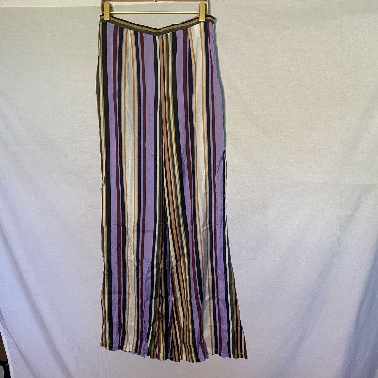 Other KAOS JEANS Wide Leg Striped Pants Italian Viscose Sz 44 Size 30" / US 8 / IT 44 - 1 Thumbnail