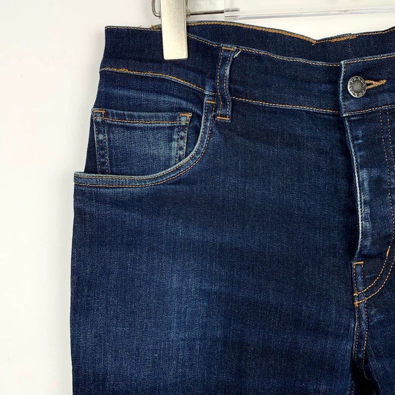 Prada Prada Blue mid-waist cotton tight jeans trousers 2501-Nexta Size US 34 / EU 50 - 3 Thumbnail