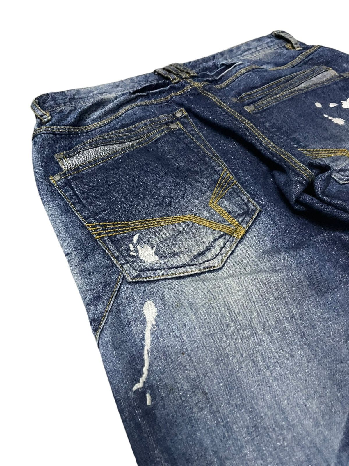 HIDEAWAYS × Hysteric Glamour Hideaways Nicole Heavy Whiskers Shiny Blue Flared Jeans Size US 30 / EU 46 - 16 Thumbnail