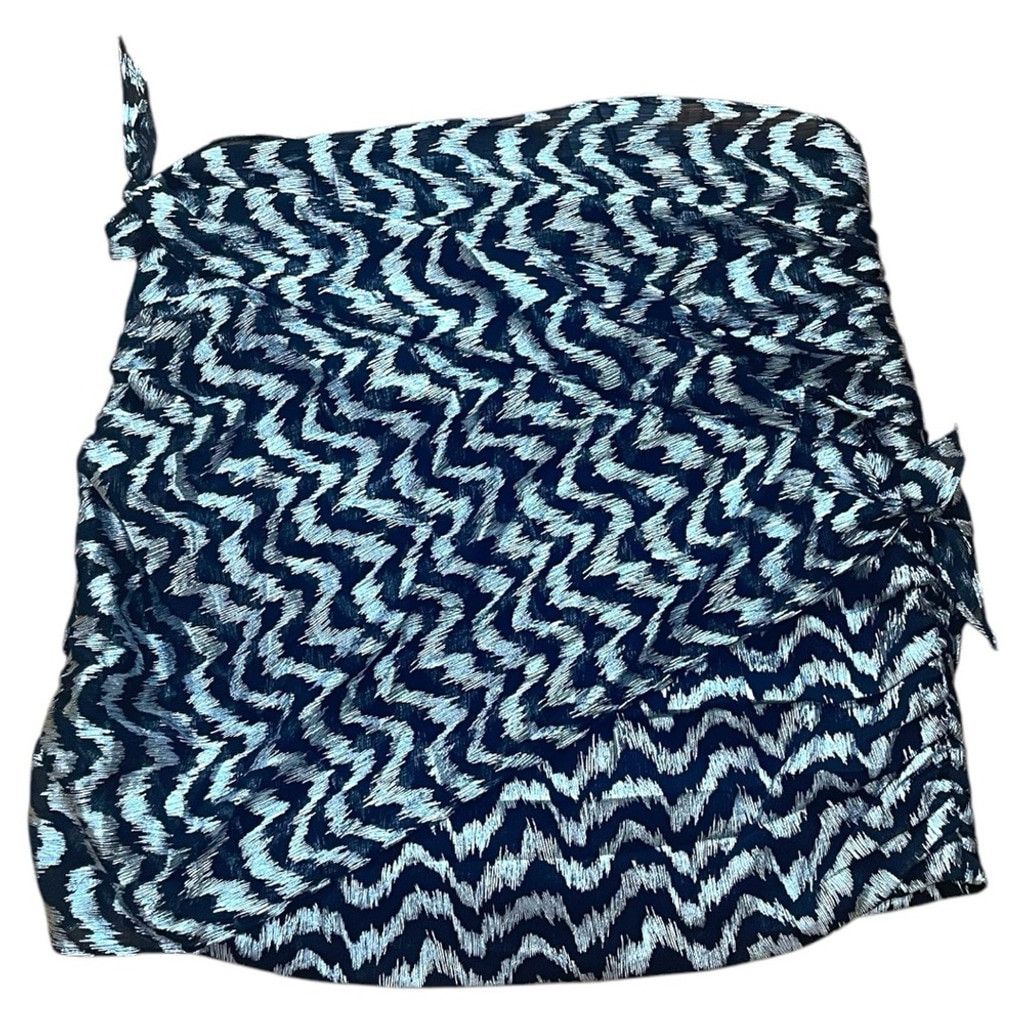 Zara ZARA Wrap Up Knotted Mini Skirt Party Black And Sliver Sz L Size 34" / US 12 / IT 48 - 1 Thumbnail