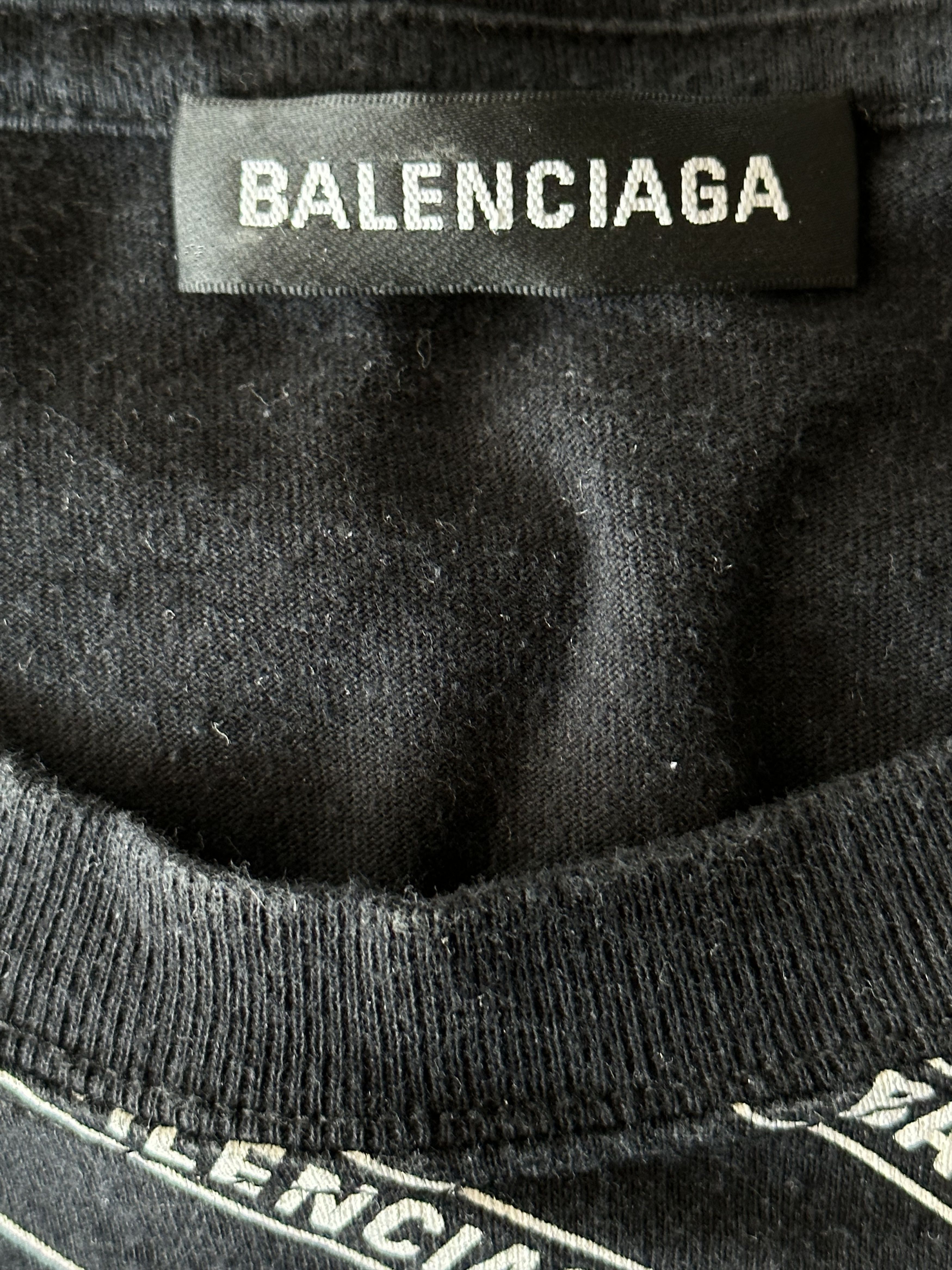 Balenciaga Balenciaga Black & White Logo Striped Shirt Size US M / EU 48-50 / 2 - 3 Thumbnail