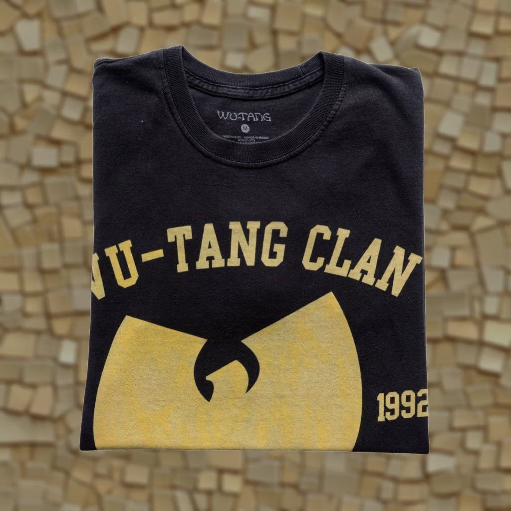 Vintage WU TANG CLAN VTG Y2K HIP HOP RAP TEE STATEN ISLAND GRAPHIC T SHIRT MD Black Cotton Knit Crew Neck Short Sleeve Men M Spencer's Size US M / EU 48-50 / 2 - 1 Thumbnail