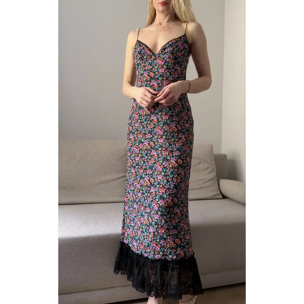 Dolce & Gabbana Dolce Gabbana Floral Lace Trim Slip Dress Size IT 42 Size M / US 6-8 / IT 42-44 - 1 Thumbnail