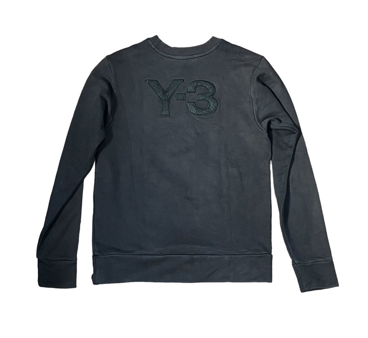 Yohji yamamoto y-3 faded black logo sweatshirt