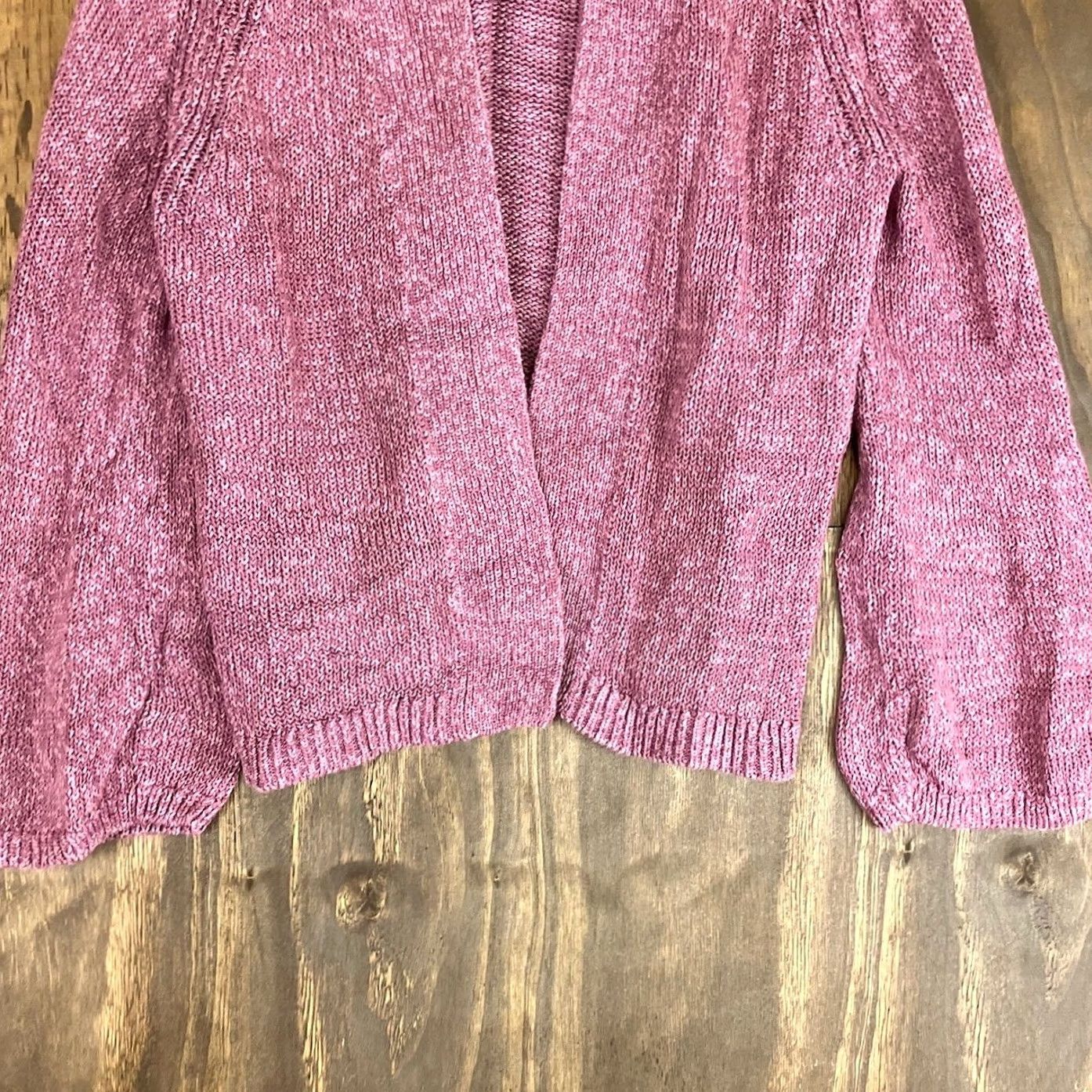 Loft LOFT Ann Taylor Womens Cardigan Purple Open Knit Relaxed Large Knitted Sweater Size L / US 10 / IT 46 - 3 Thumbnail