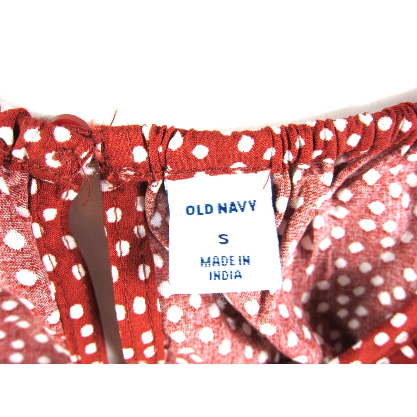 Old Navy Old Navy Romper Jumpsuit Women's Small Red Polka Dot Pocket Rayon Shorts Size 28" / US 6 / IT 42 - 3 Thumbnail