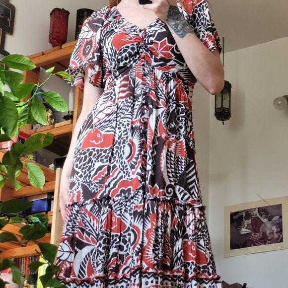 Anthropologie Anthropologie Tiered Maxi Dress - Size M Size M / US 6-8 / IT 42-44 - 8 Thumbnail