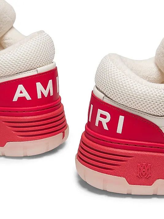 Amiri o1s1wg110426 MA-1 Leather Sneakers in Black/Red Size US 9 / EU 42 - 3 Thumbnail