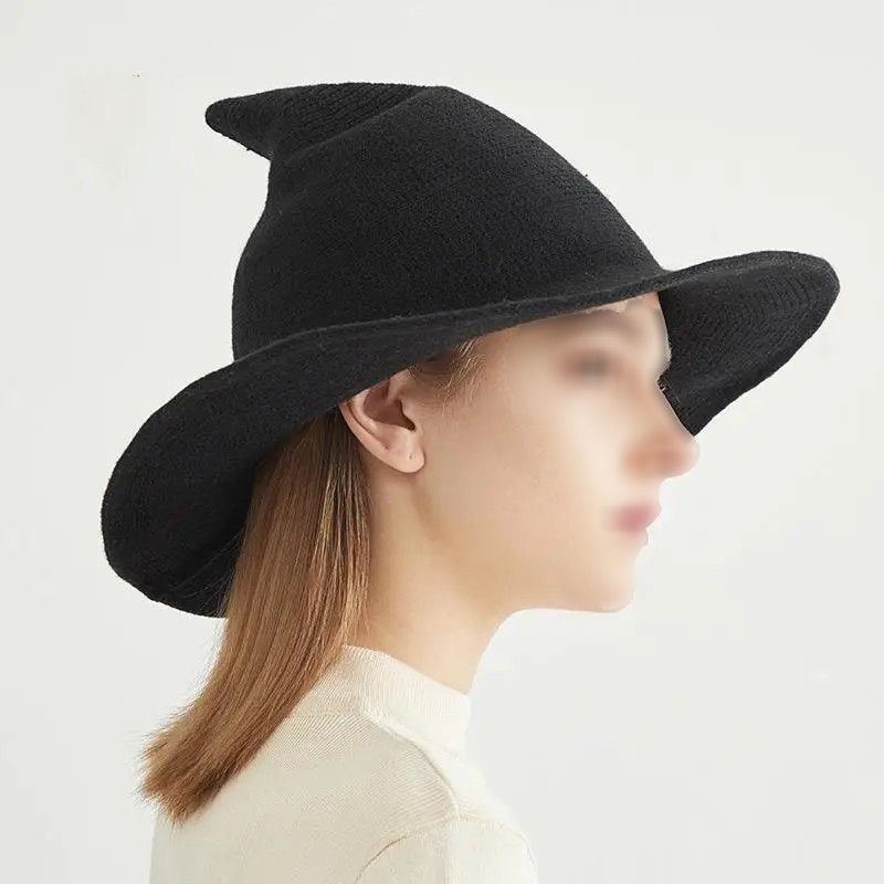 Other Winter Witch Wool Foldable Halloween Wizard Cap Hat Size ONE SIZE - 1 Thumbnail