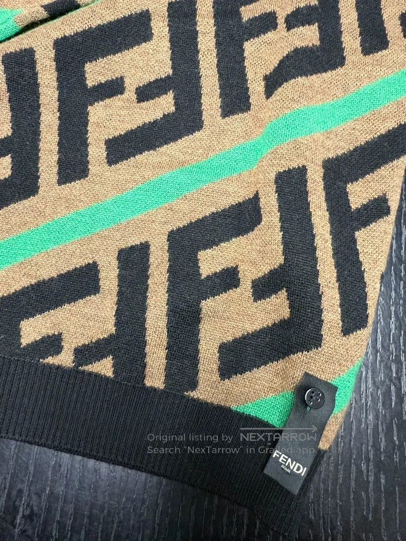 Fendi Fendi All-Over Monogrammed Double F Knit Top Size US M / EU 48-50 / 2 - 6 Thumbnail